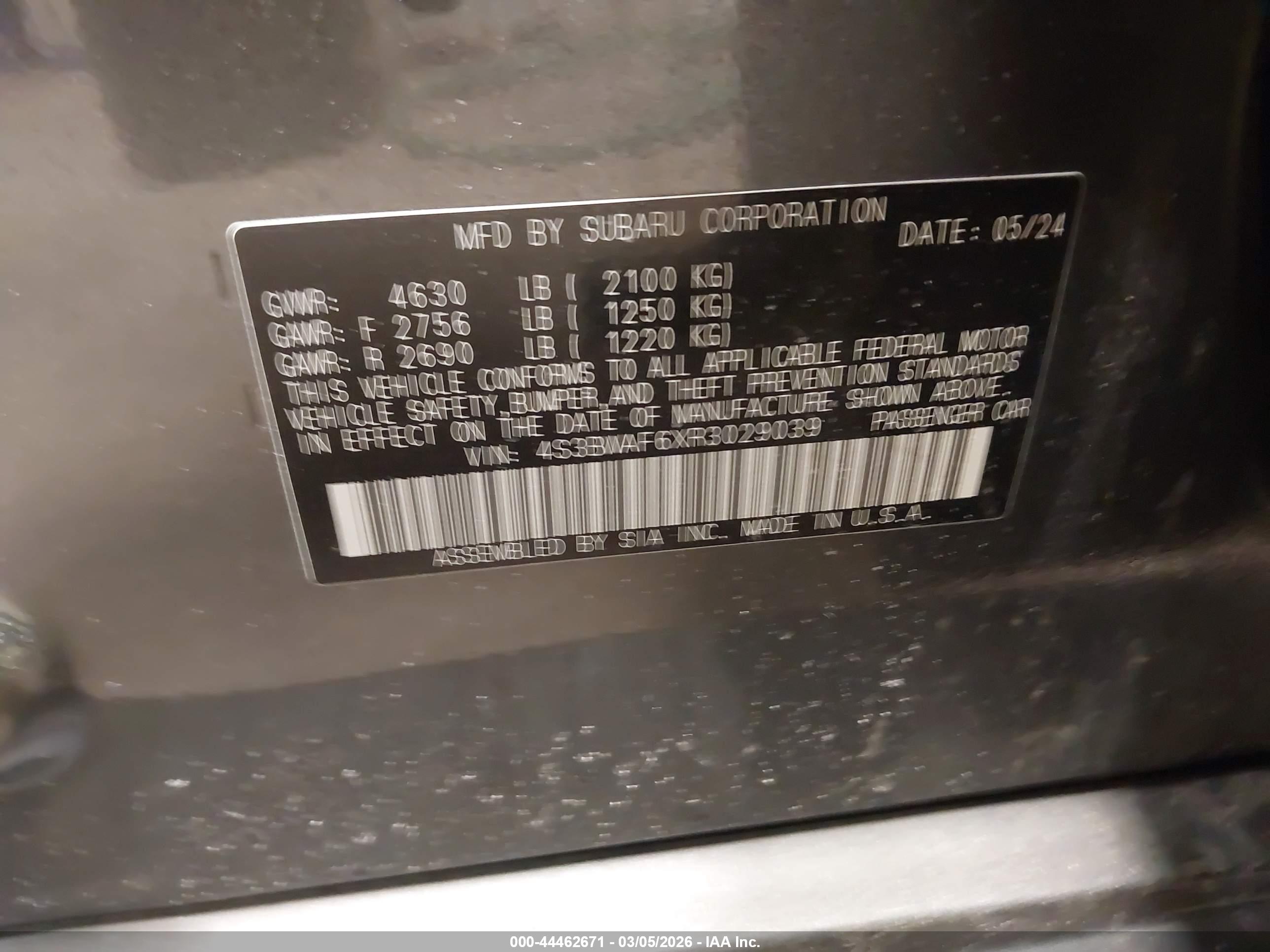 SUBARU LEGACY image 9