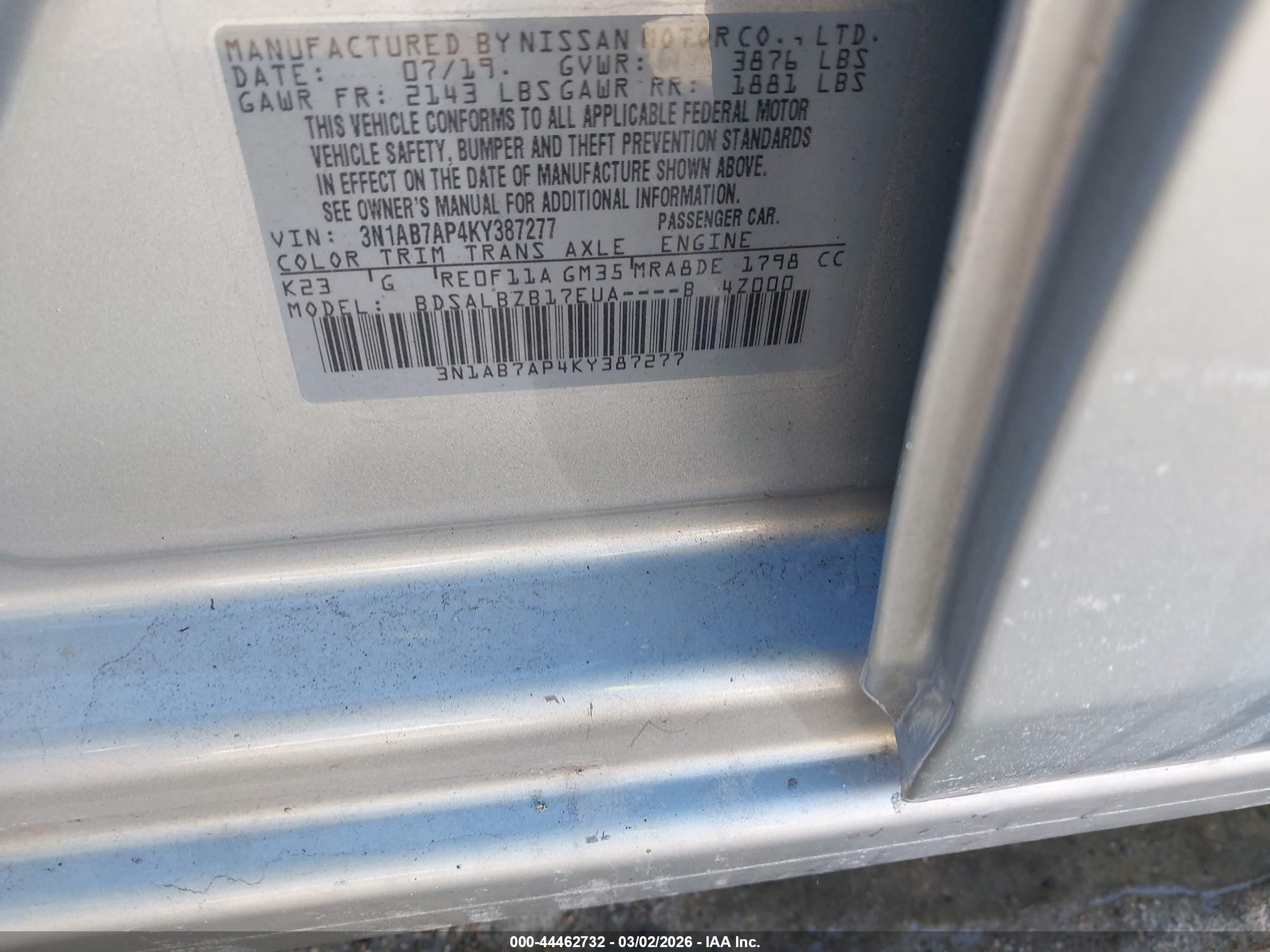 NISSAN SENTRA image 9