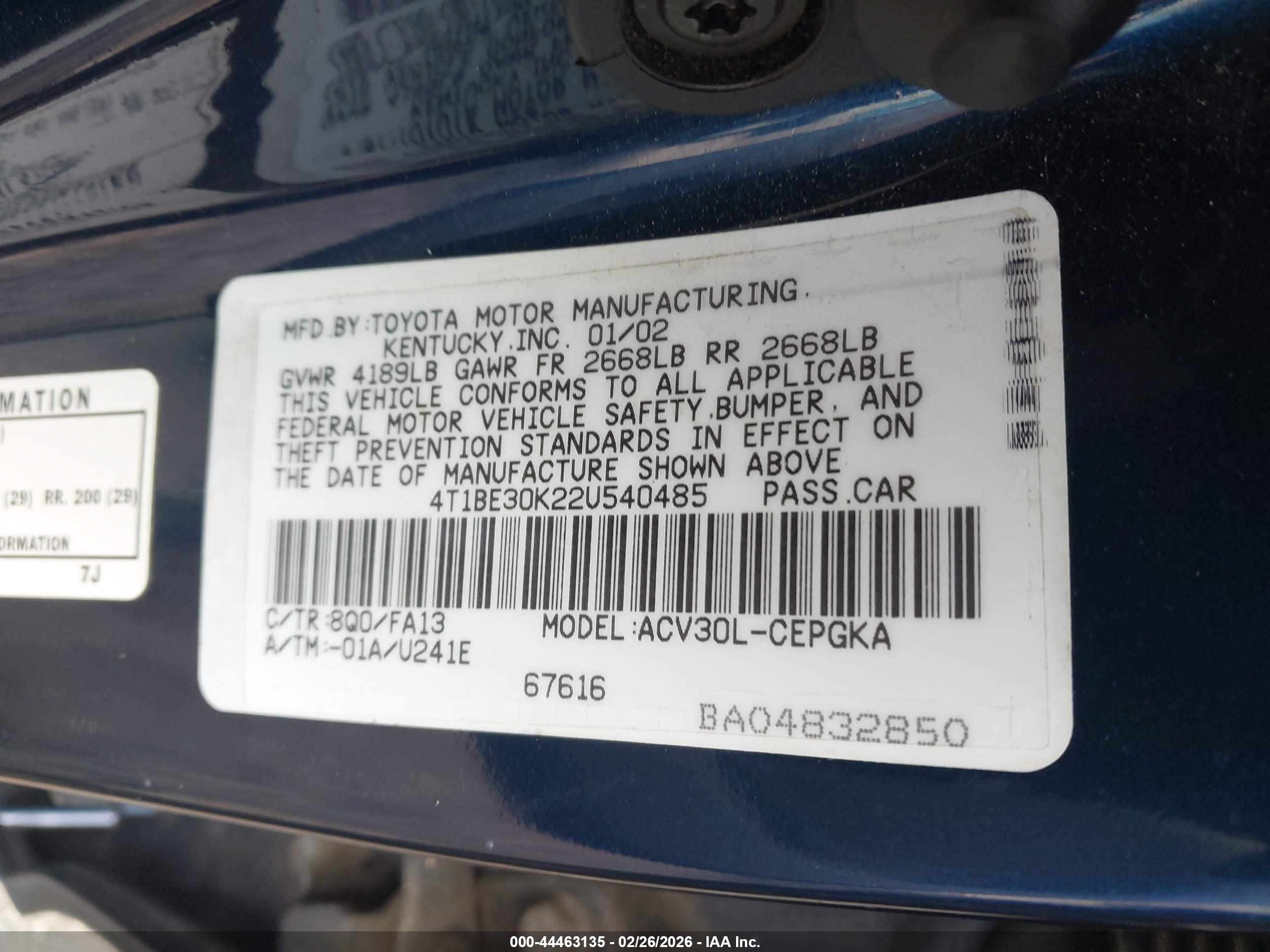 TOYOTA CAMRY image 9