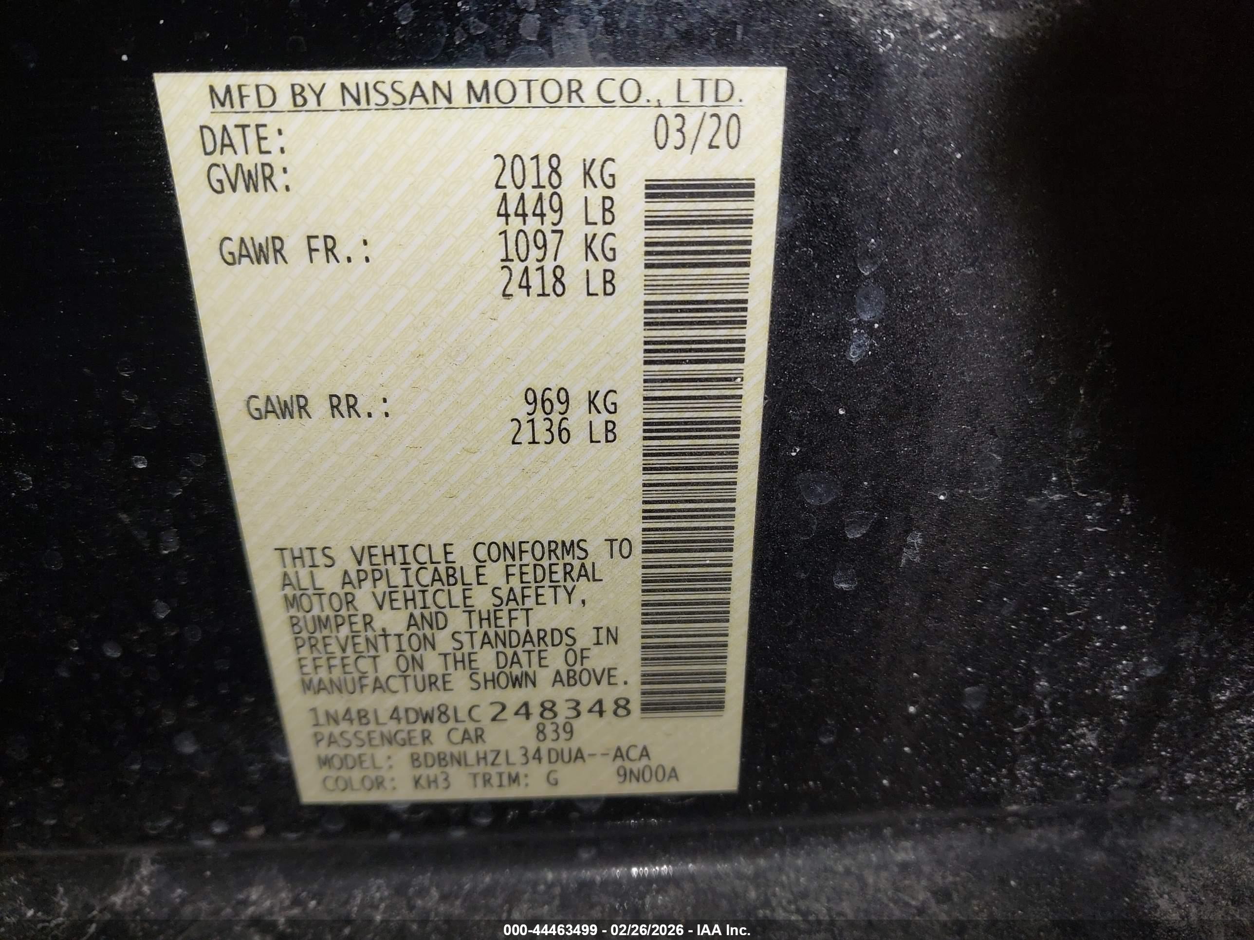 NISSAN ALTIMA image 9