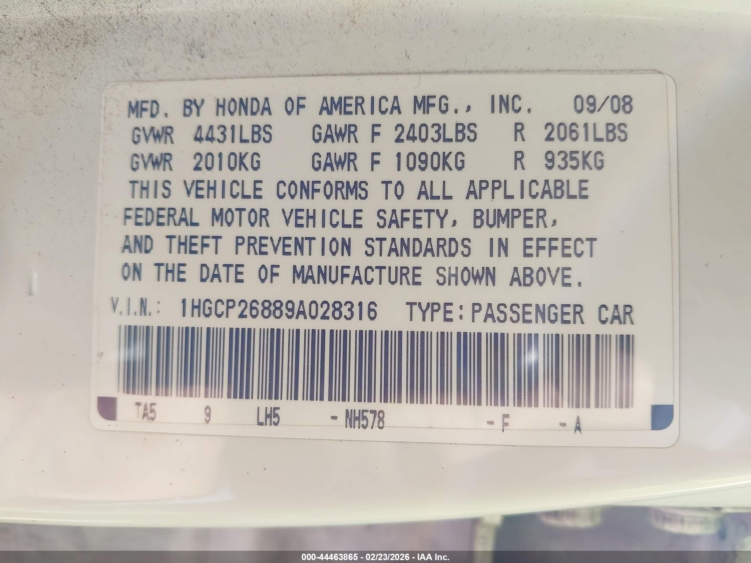 HONDA ACCORD image 9