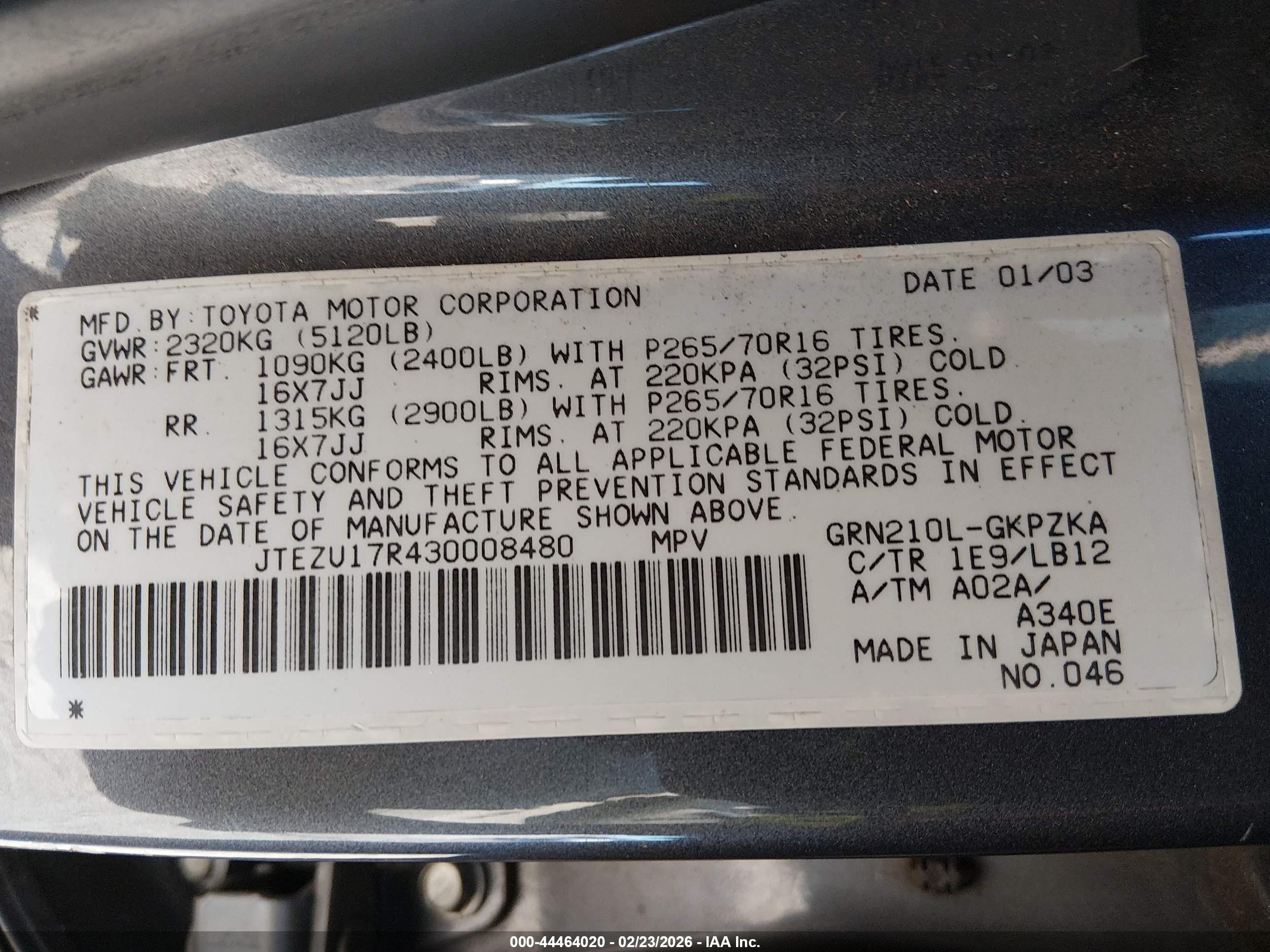 TOYOTA 4RUNNER image 9
