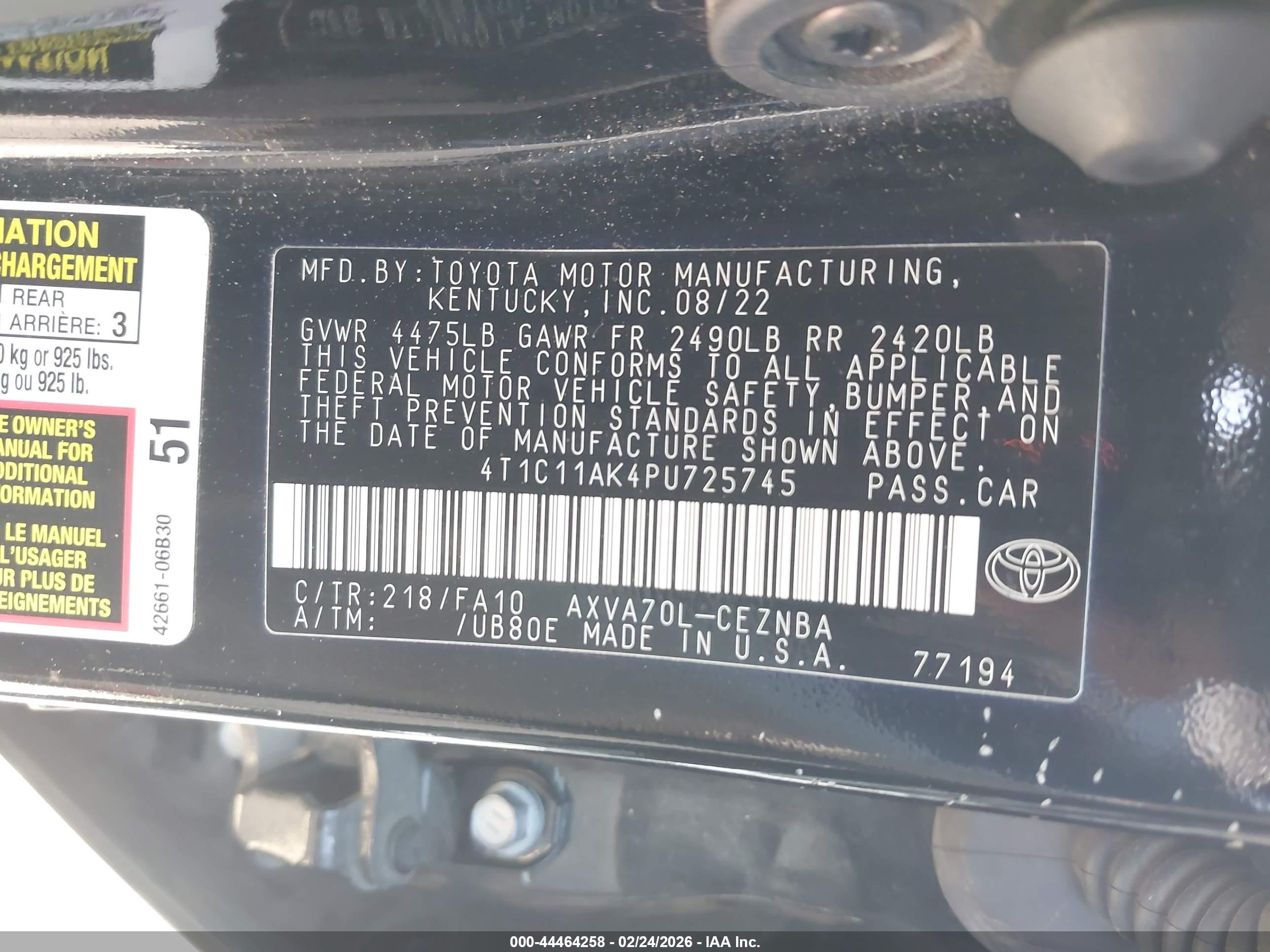 TOYOTA CAMRY image 9