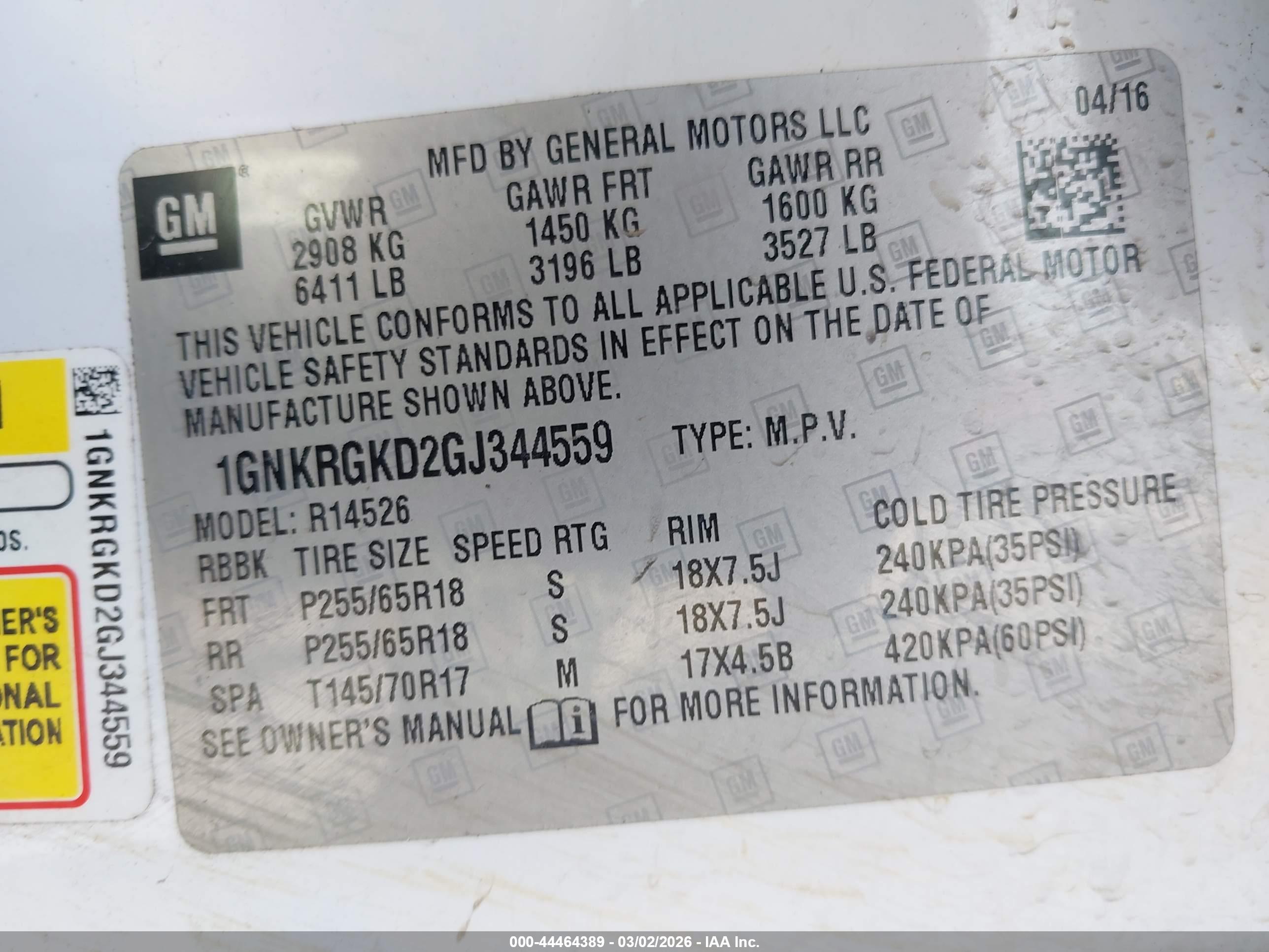 CHEVROLET TRAVERSE image 9