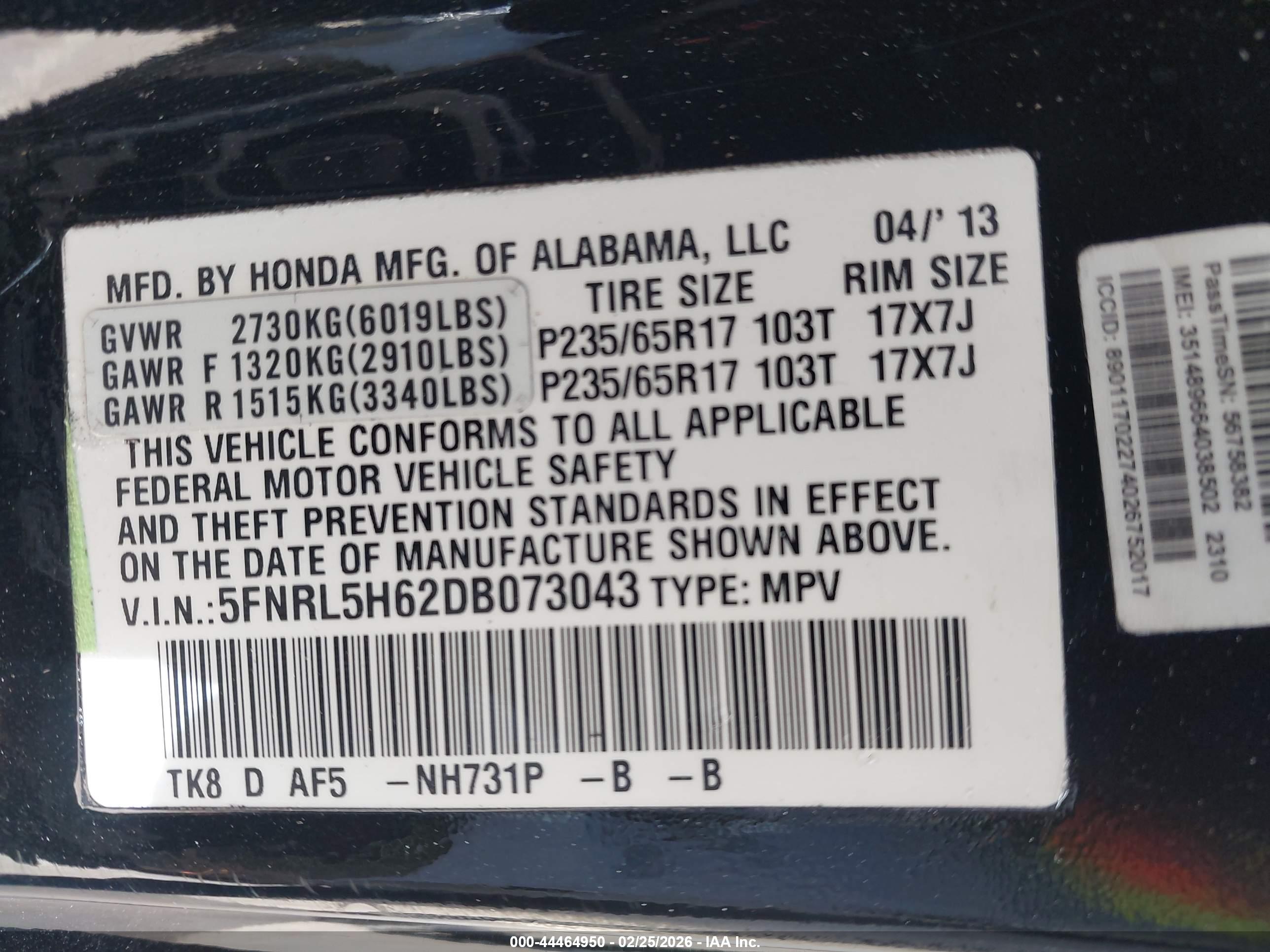 HONDA ODYSSEY image 9