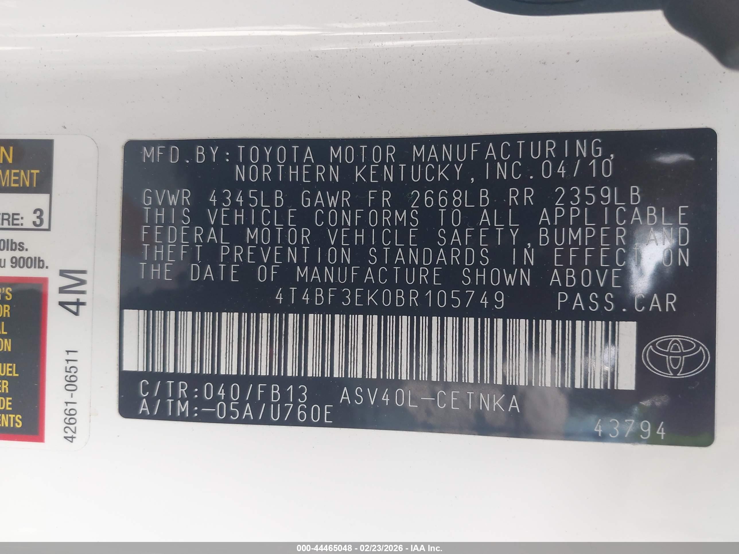 TOYOTA CAMRY image 9