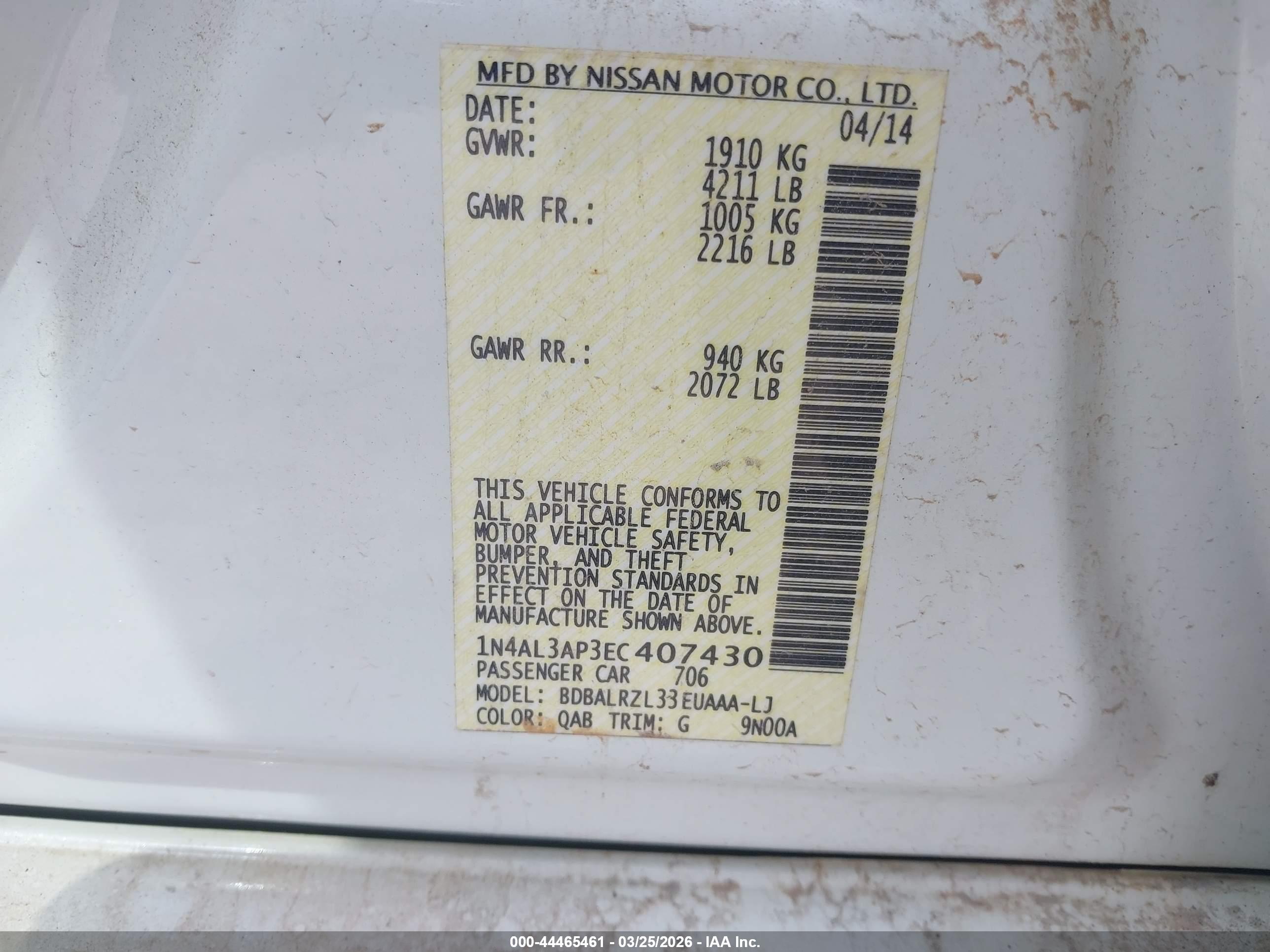 NISSAN ALTIMA image 9