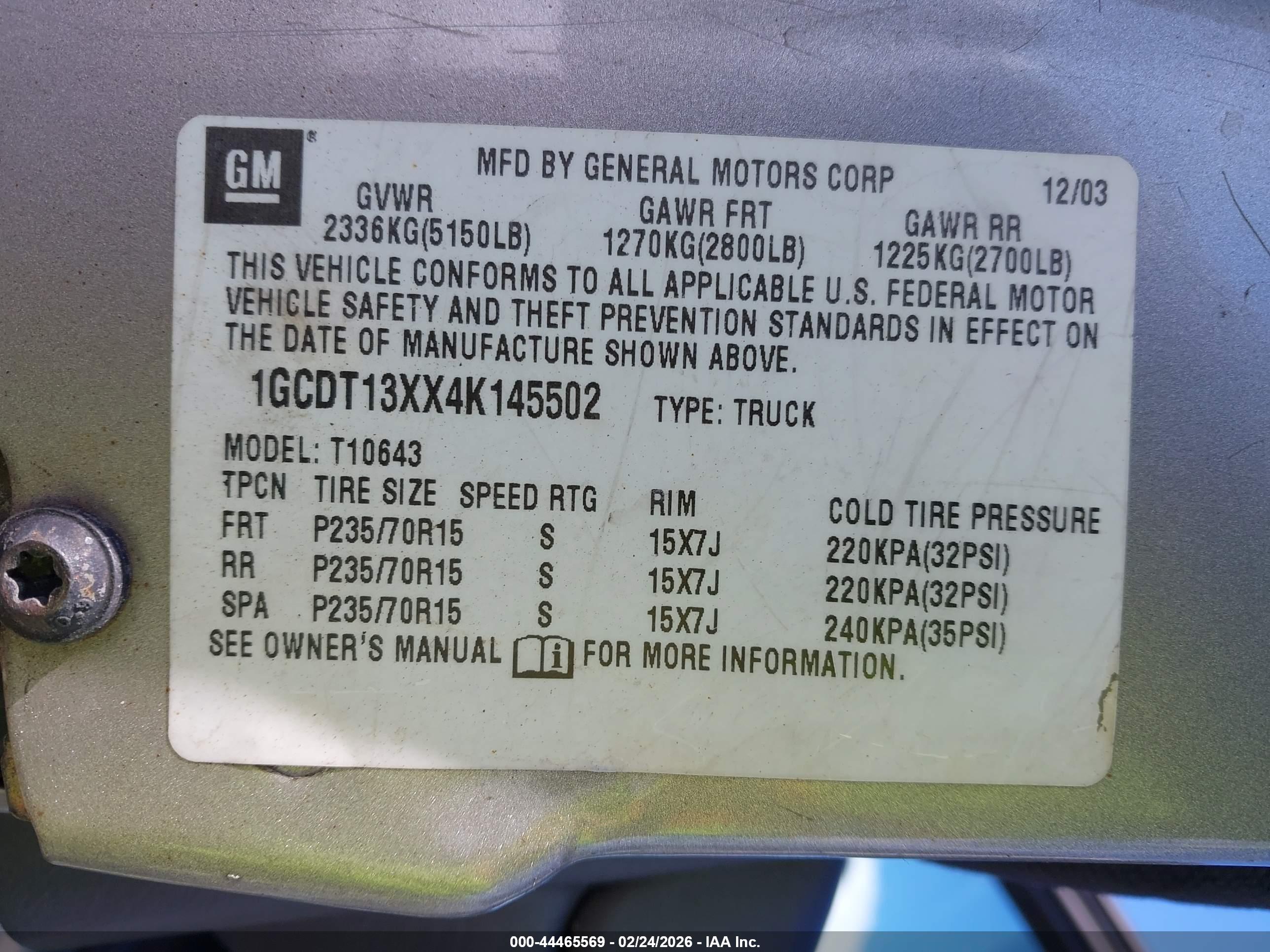 CHEVROLET S-10 image 9