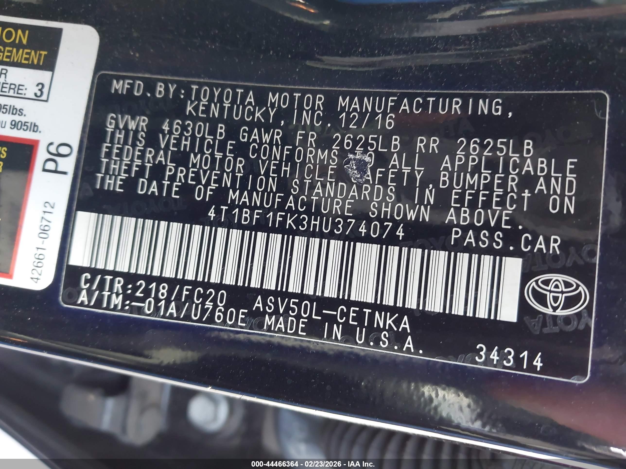TOYOTA CAMRY image 9