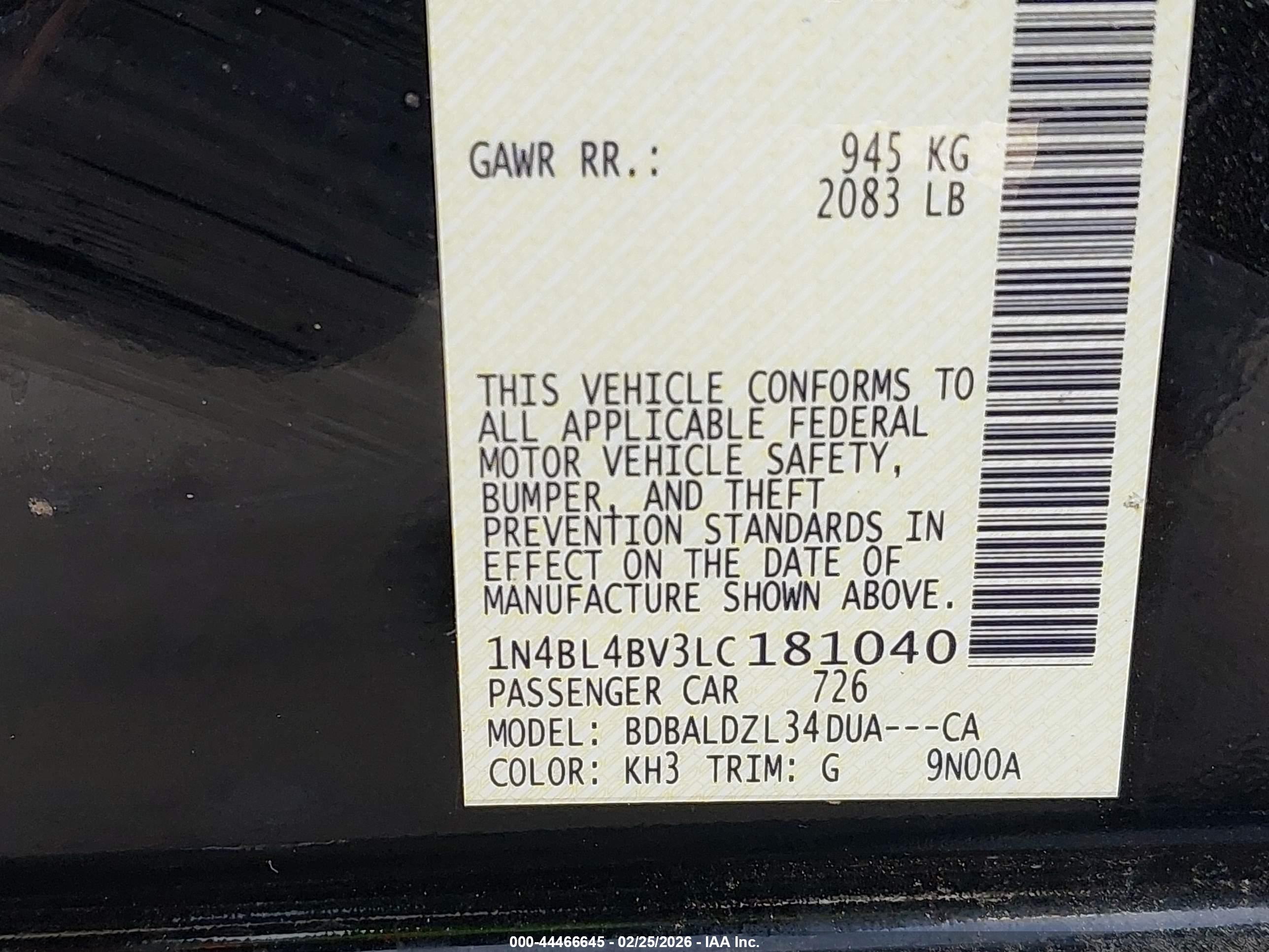 NISSAN ALTIMA image 9