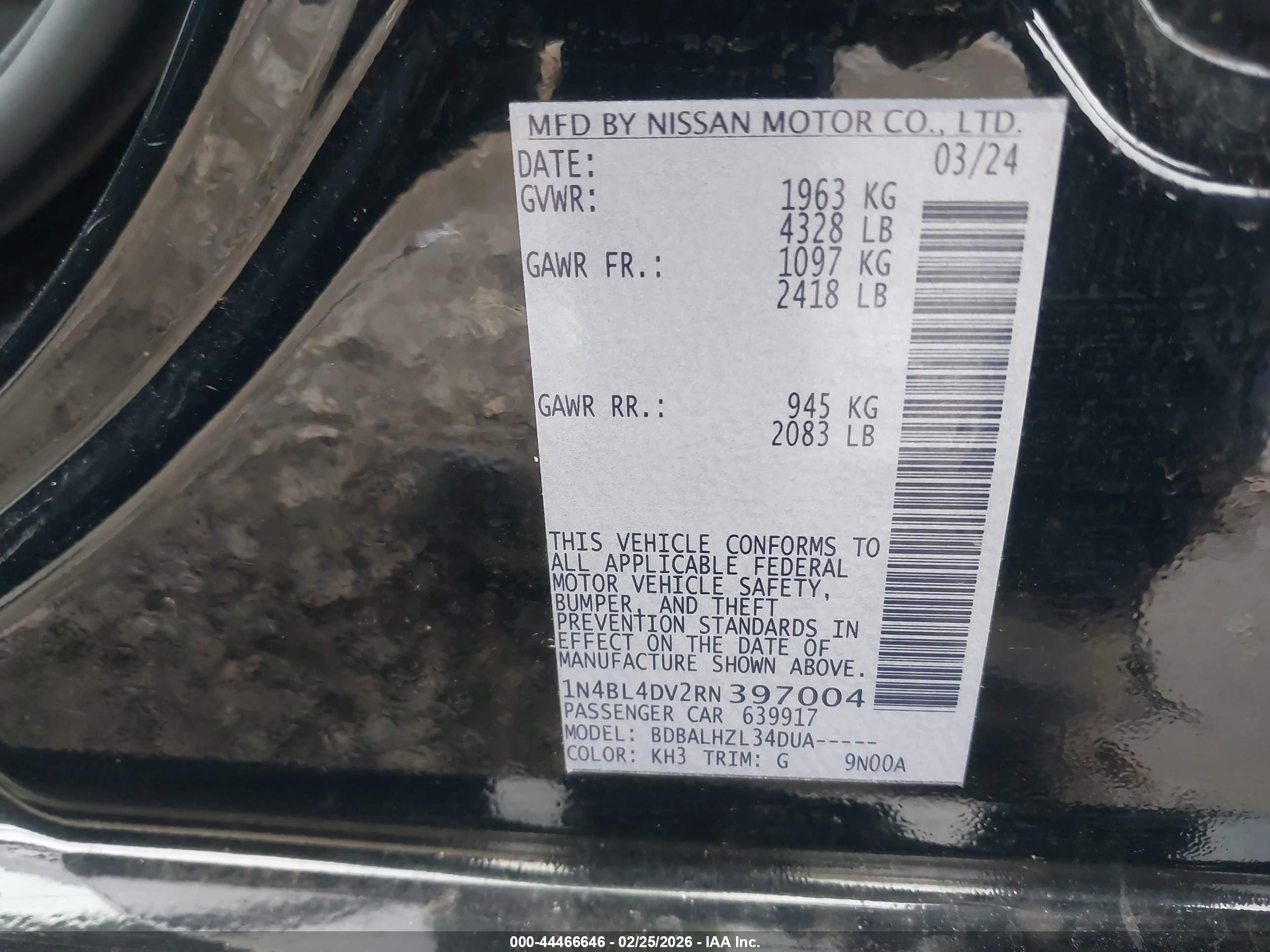 NISSAN ALTIMA image 9