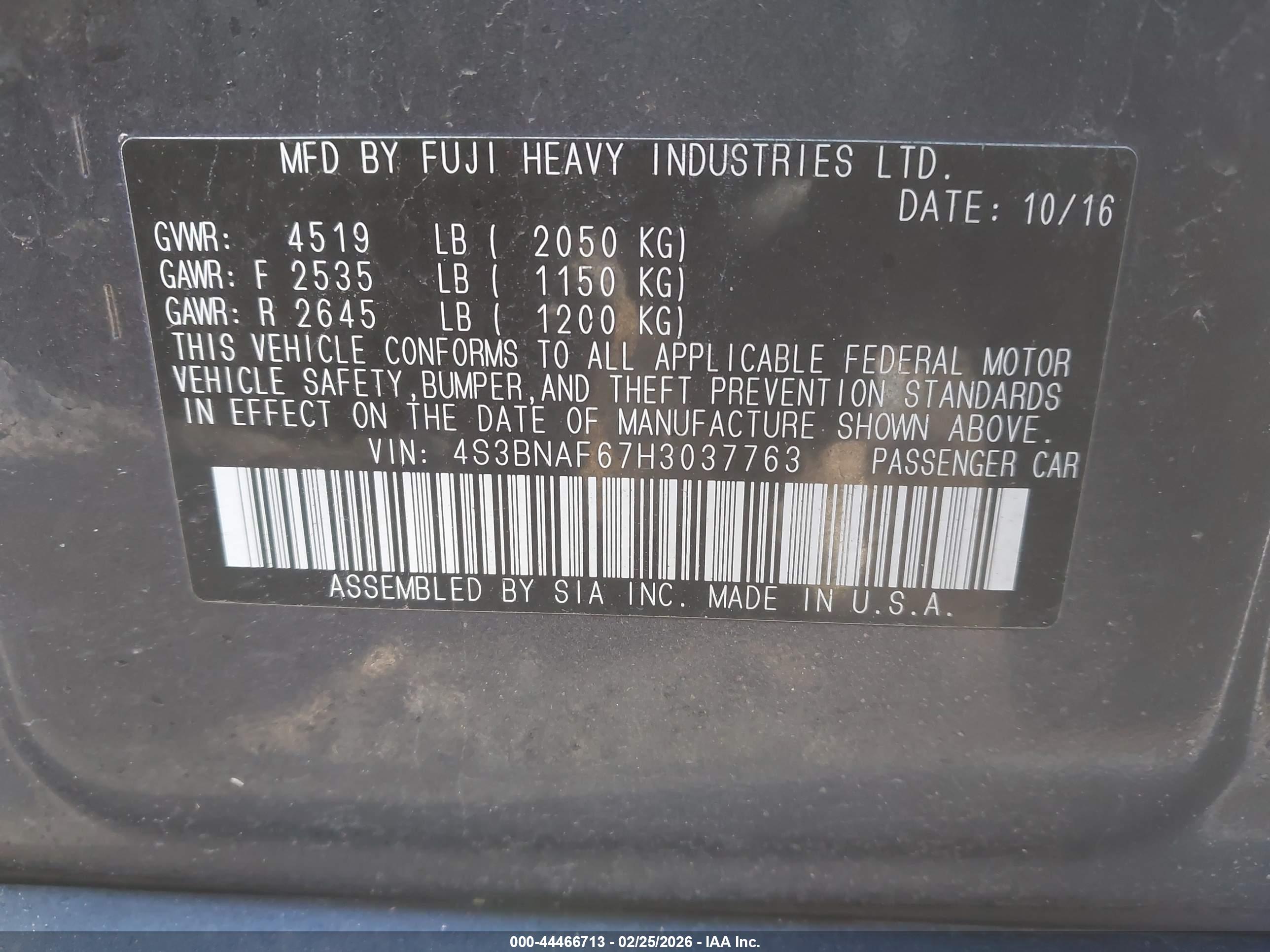 SUBARU LEGACY image 9