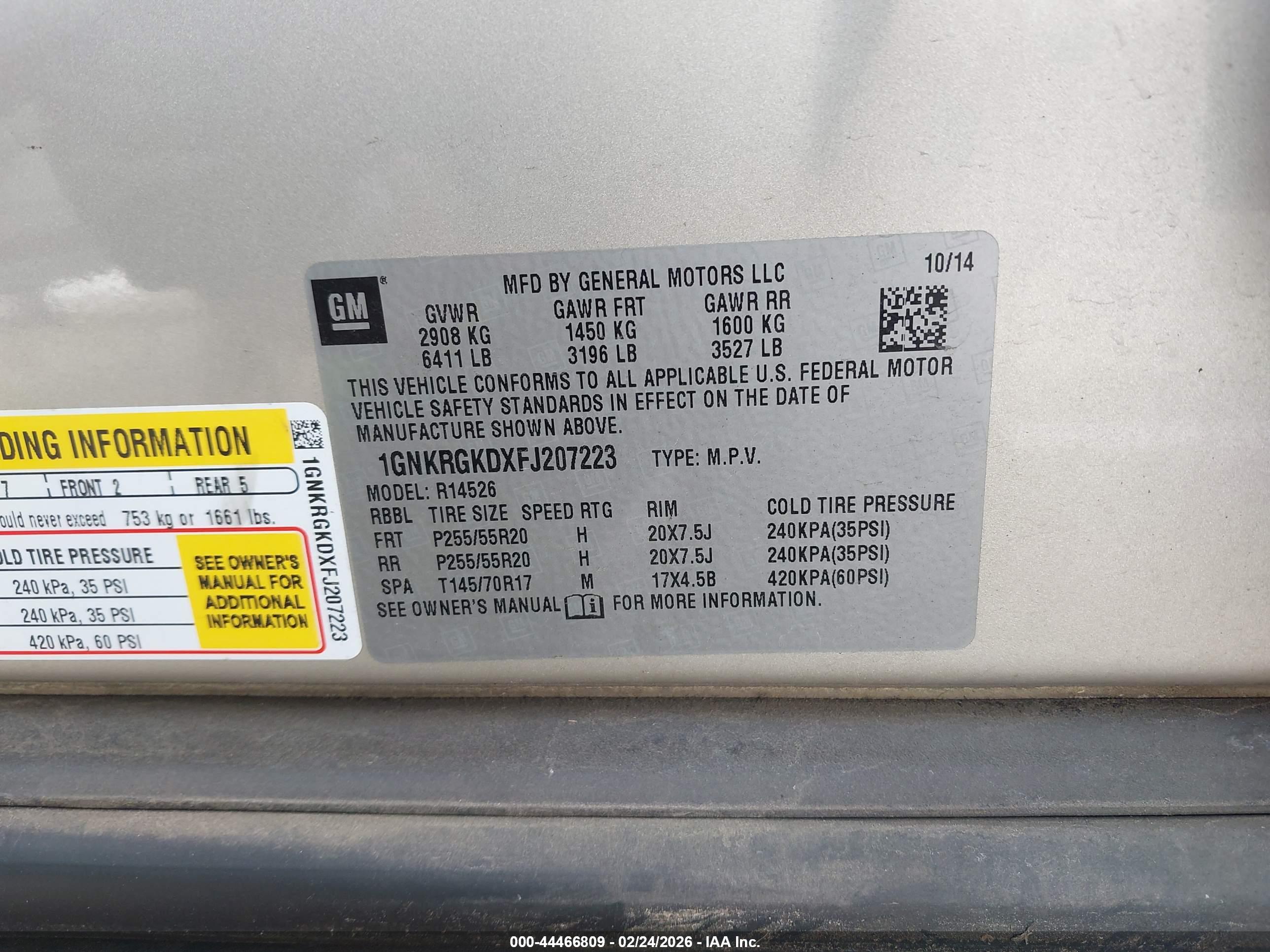 CHEVROLET TRAVERSE image 9