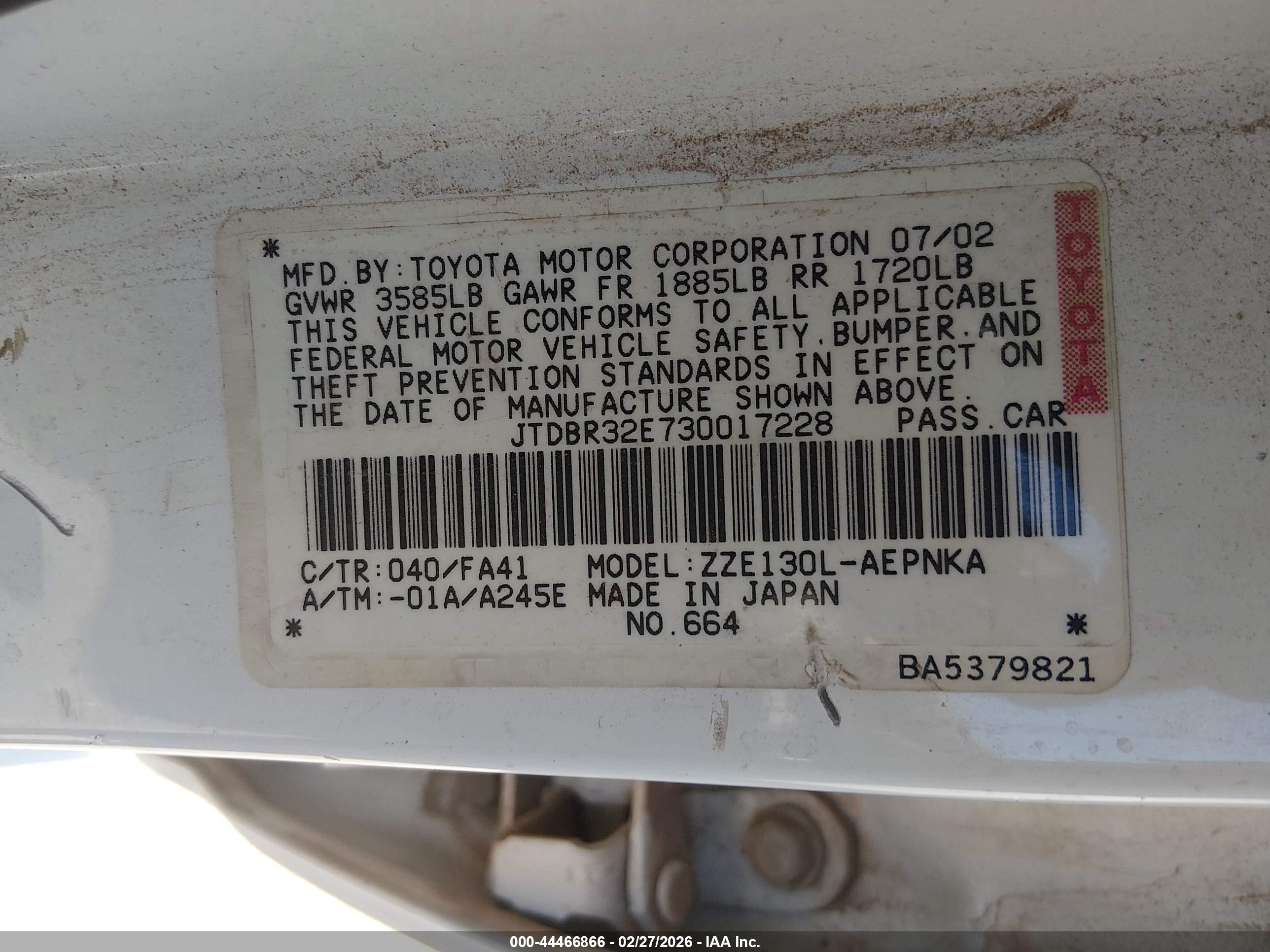 TOYOTA COROLLA image 9