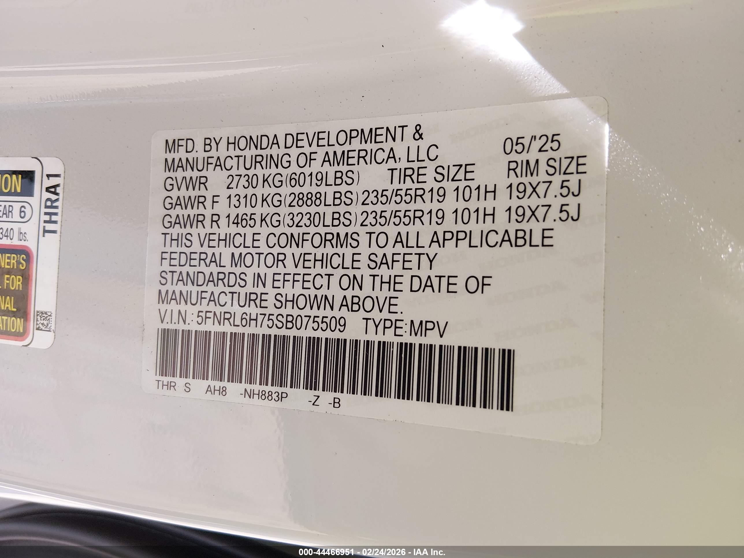 HONDA ODYSSEY image 9