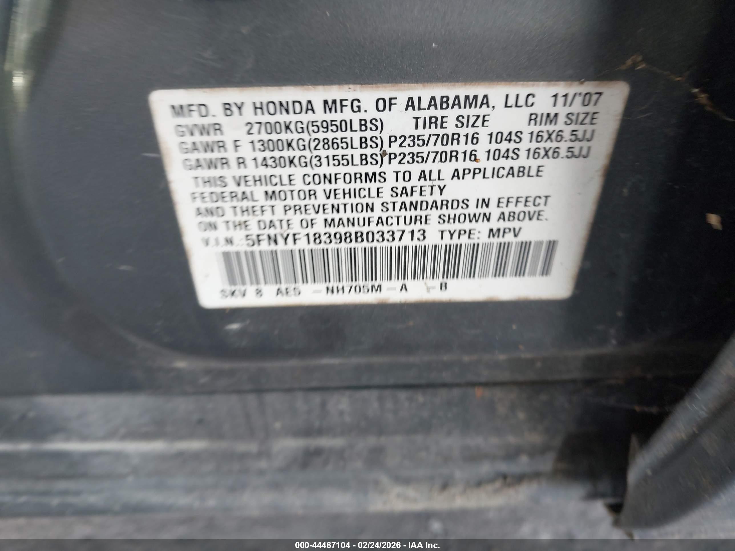 HONDA PILOT image 9