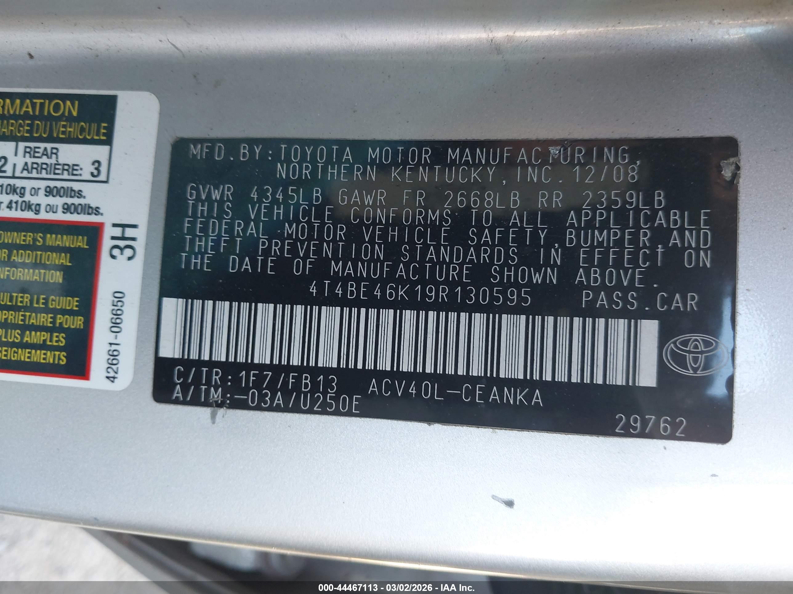 TOYOTA CAMRY image 9