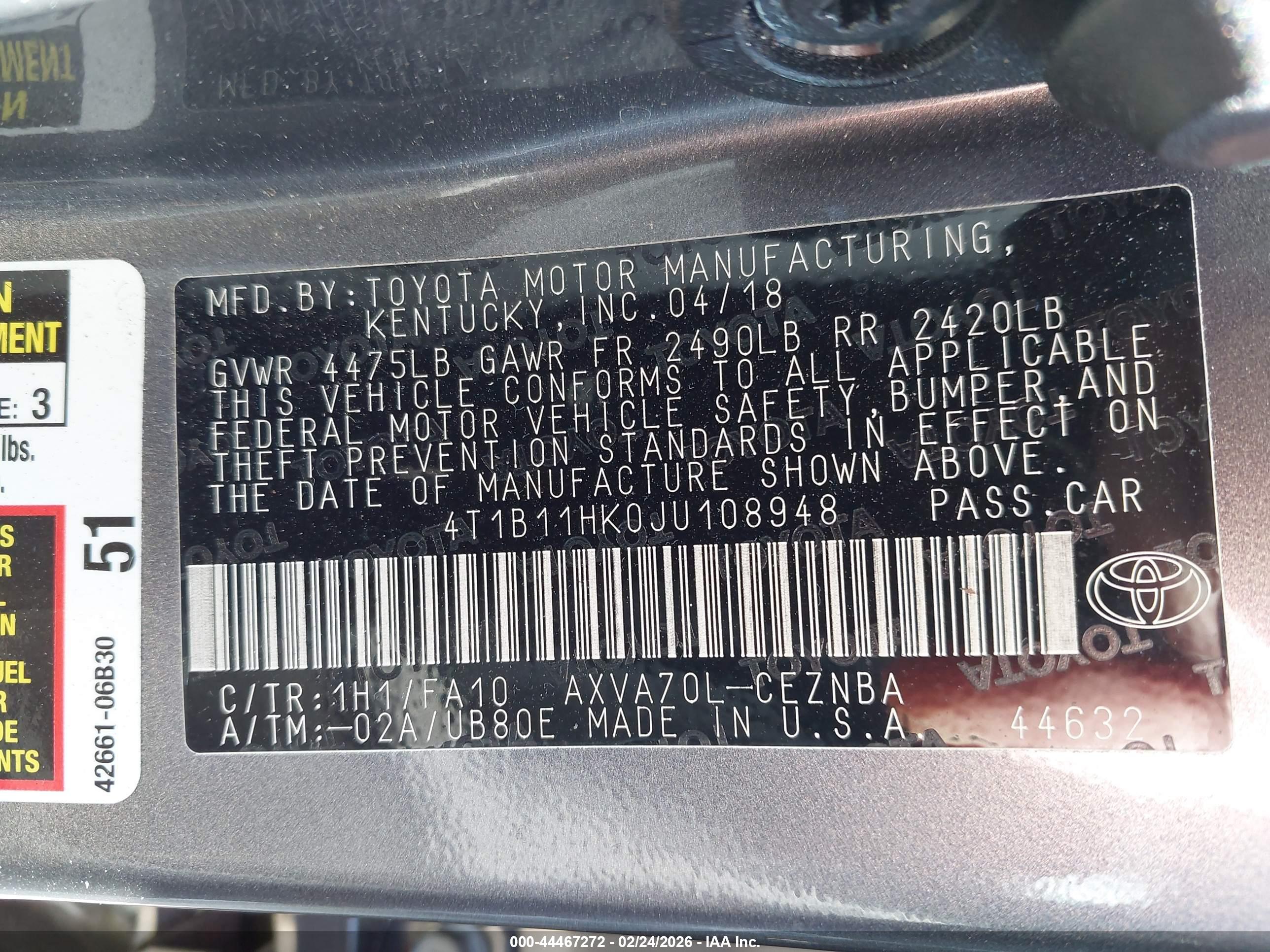 TOYOTA CAMRY image 9