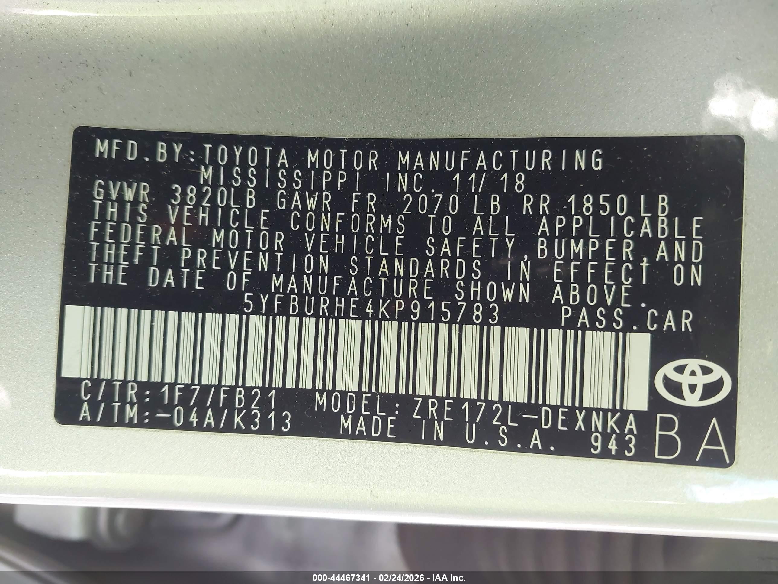 TOYOTA COROLLA image 9