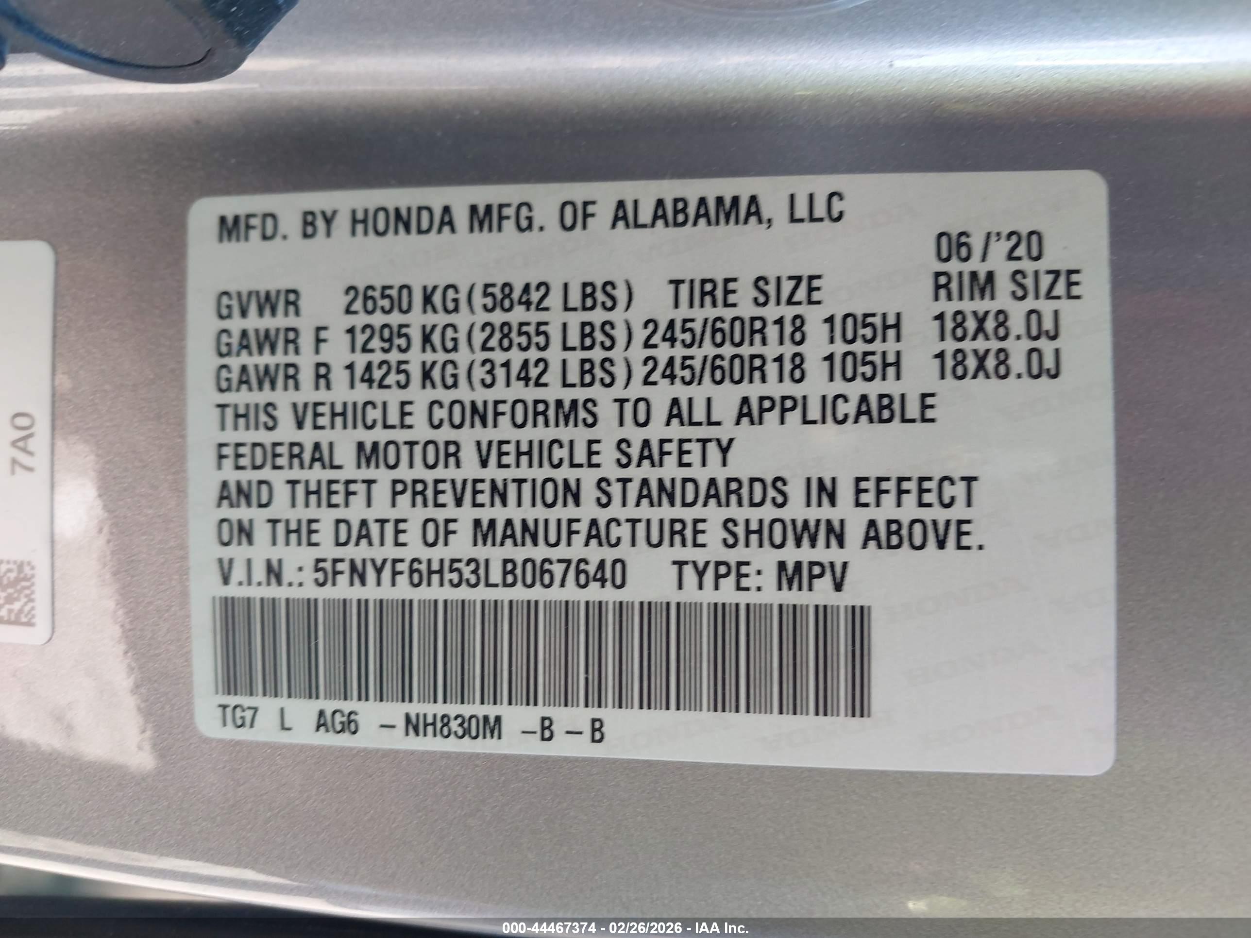 HONDA PILOT image 9