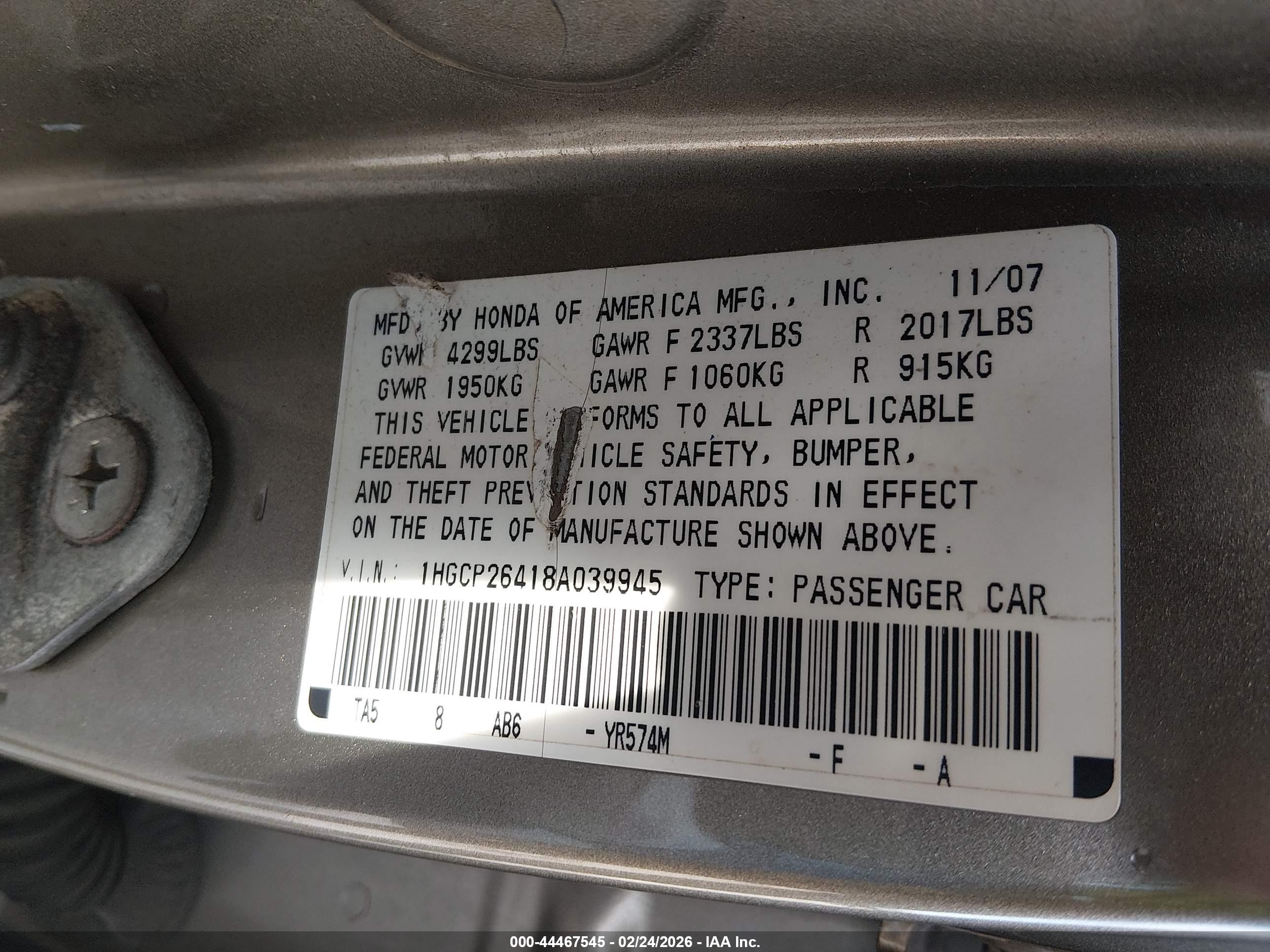 HONDA ACCORD image 9
