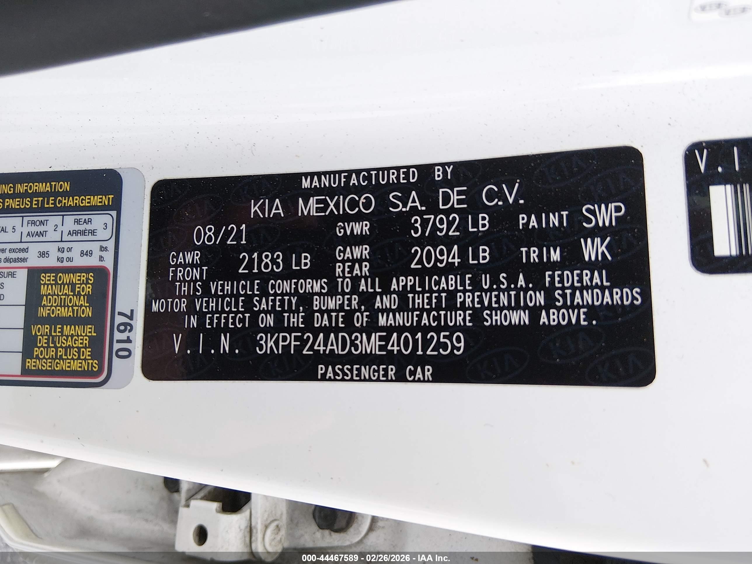 KIA FORTE image 9