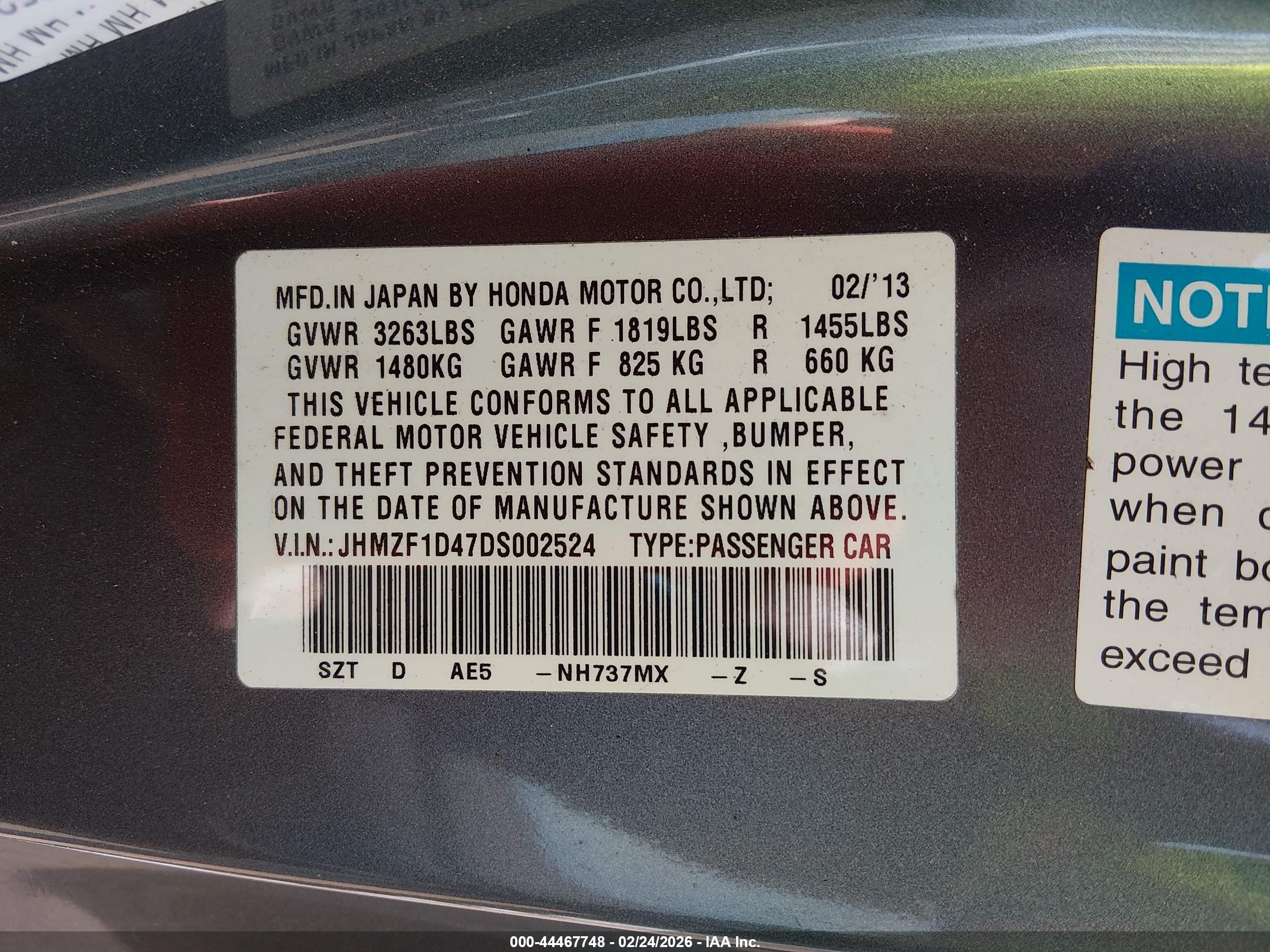 HONDA CR-Z image 9