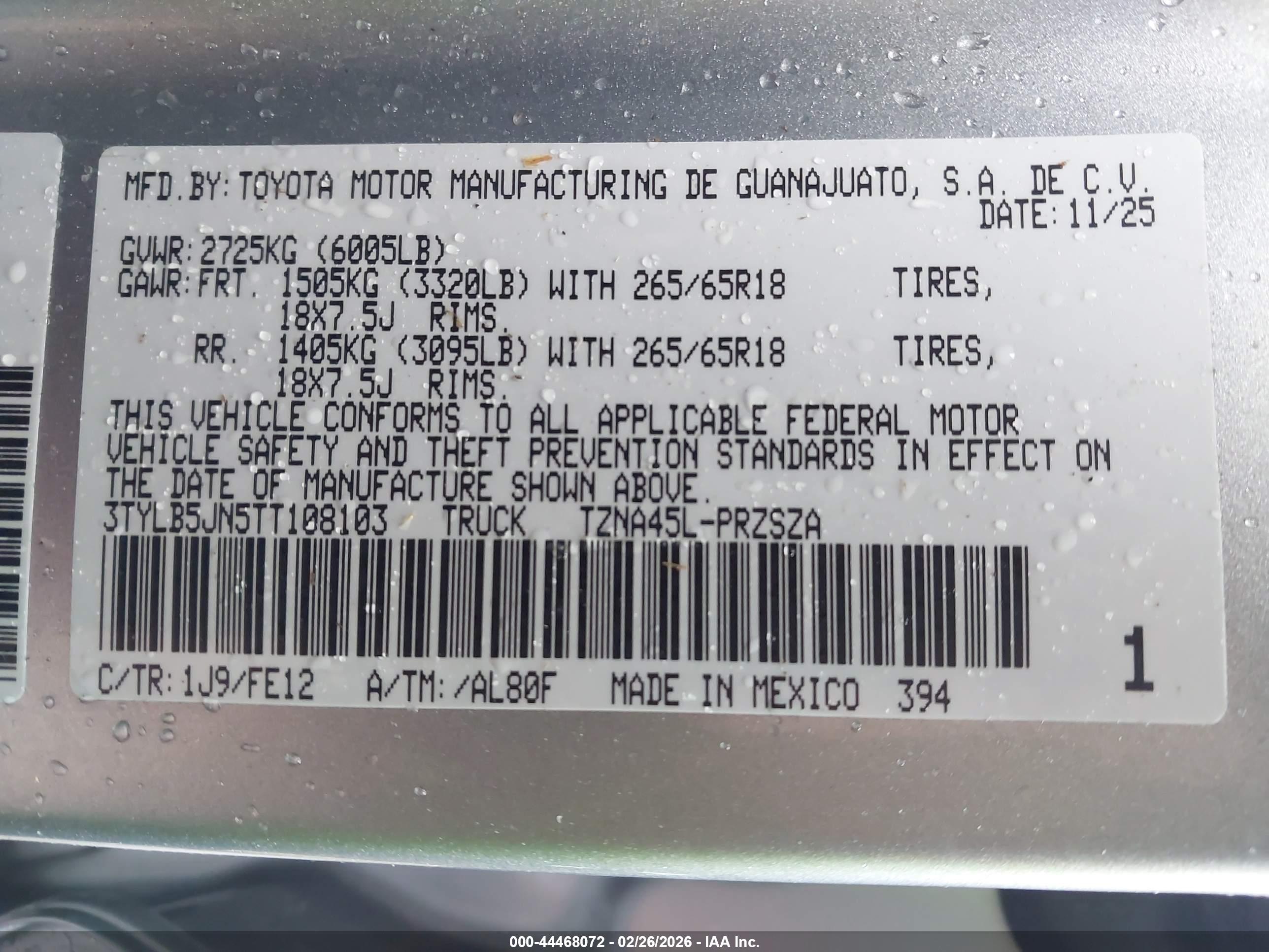 TOYOTA TACOMA image 9