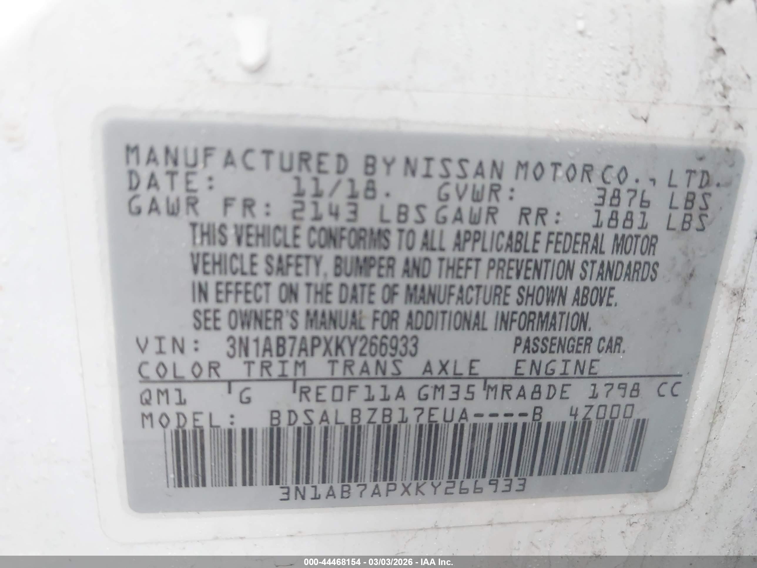NISSAN SENTRA image 9