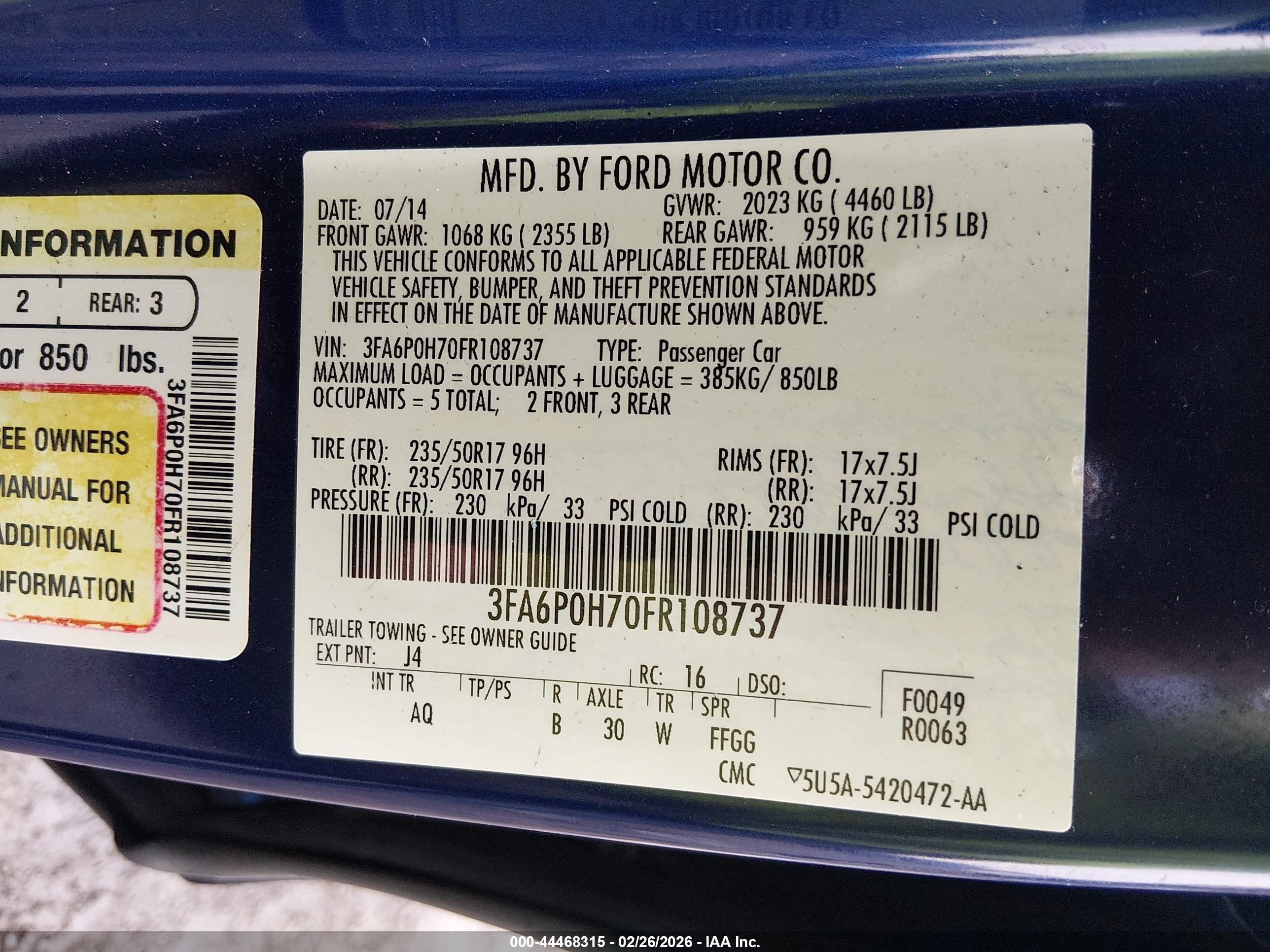 FORD FUSION image 9