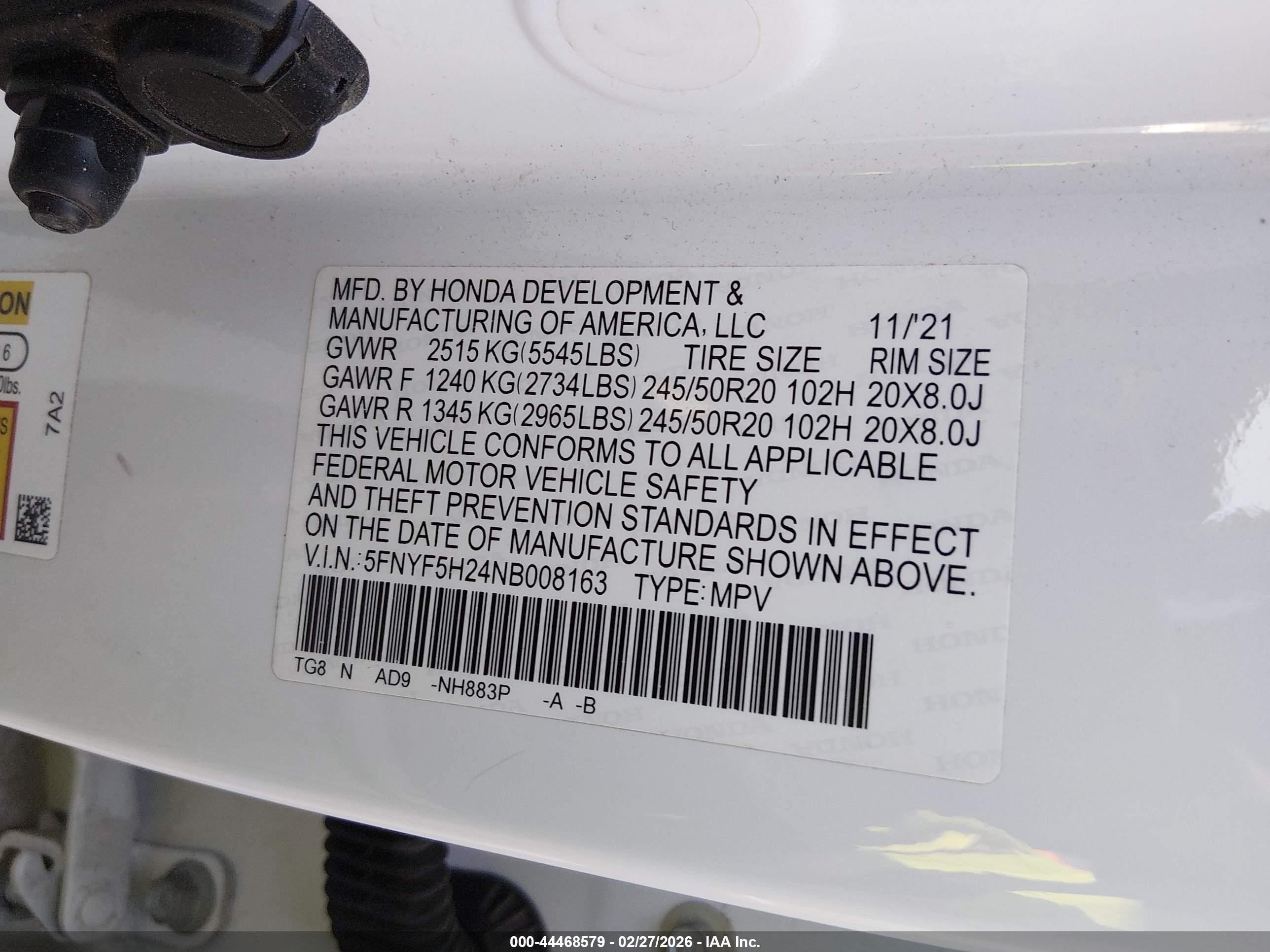HONDA PILOT image 9