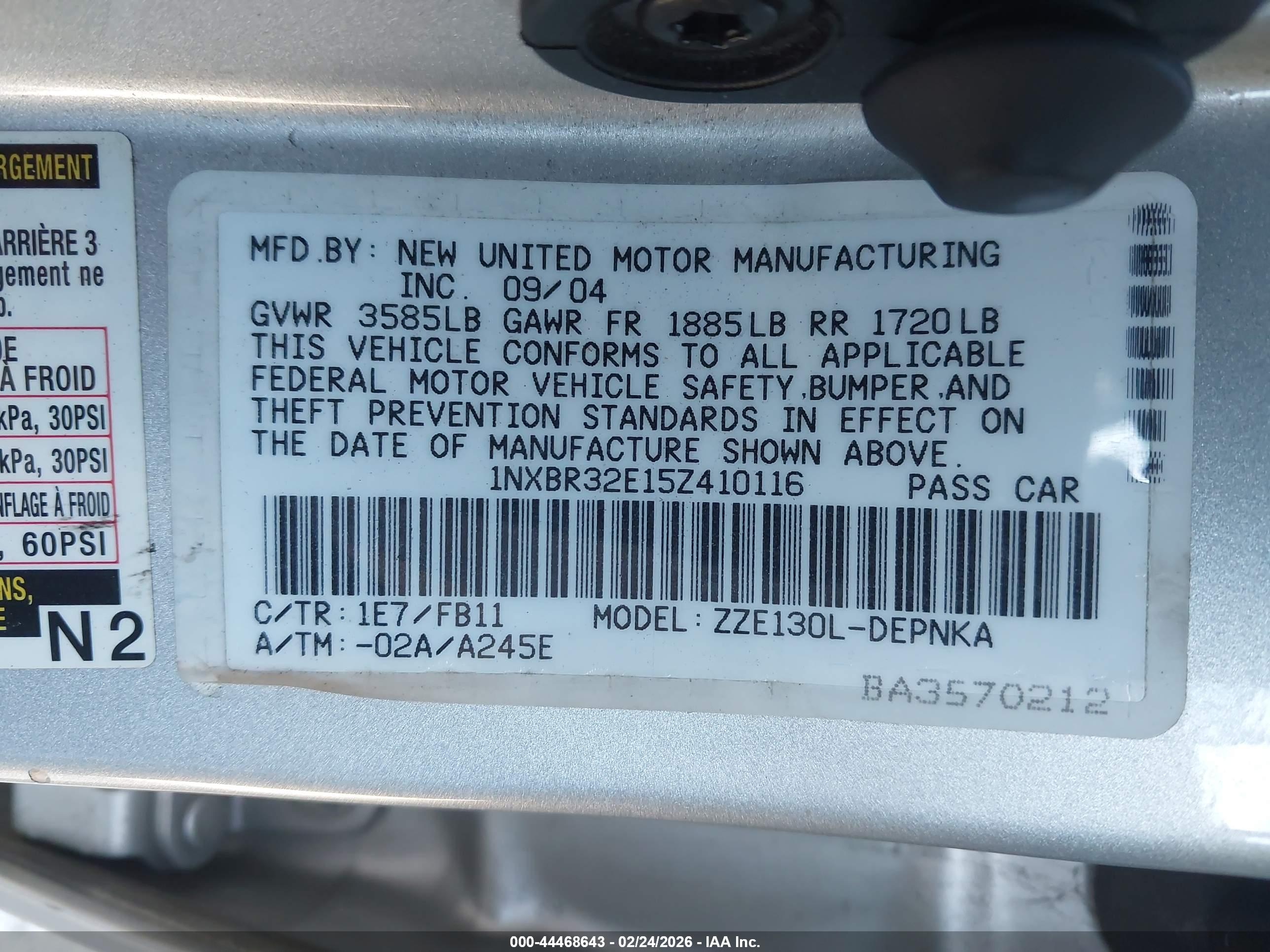 TOYOTA COROLLA image 9