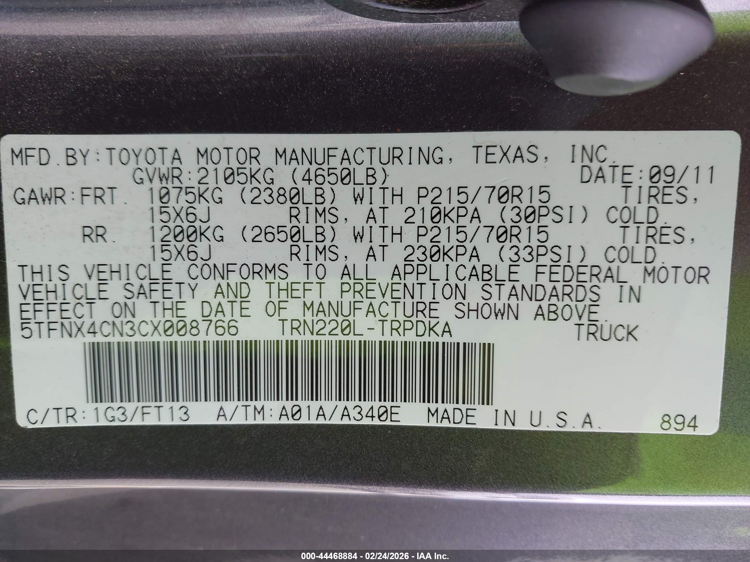 TOYOTA TACOMA image 9