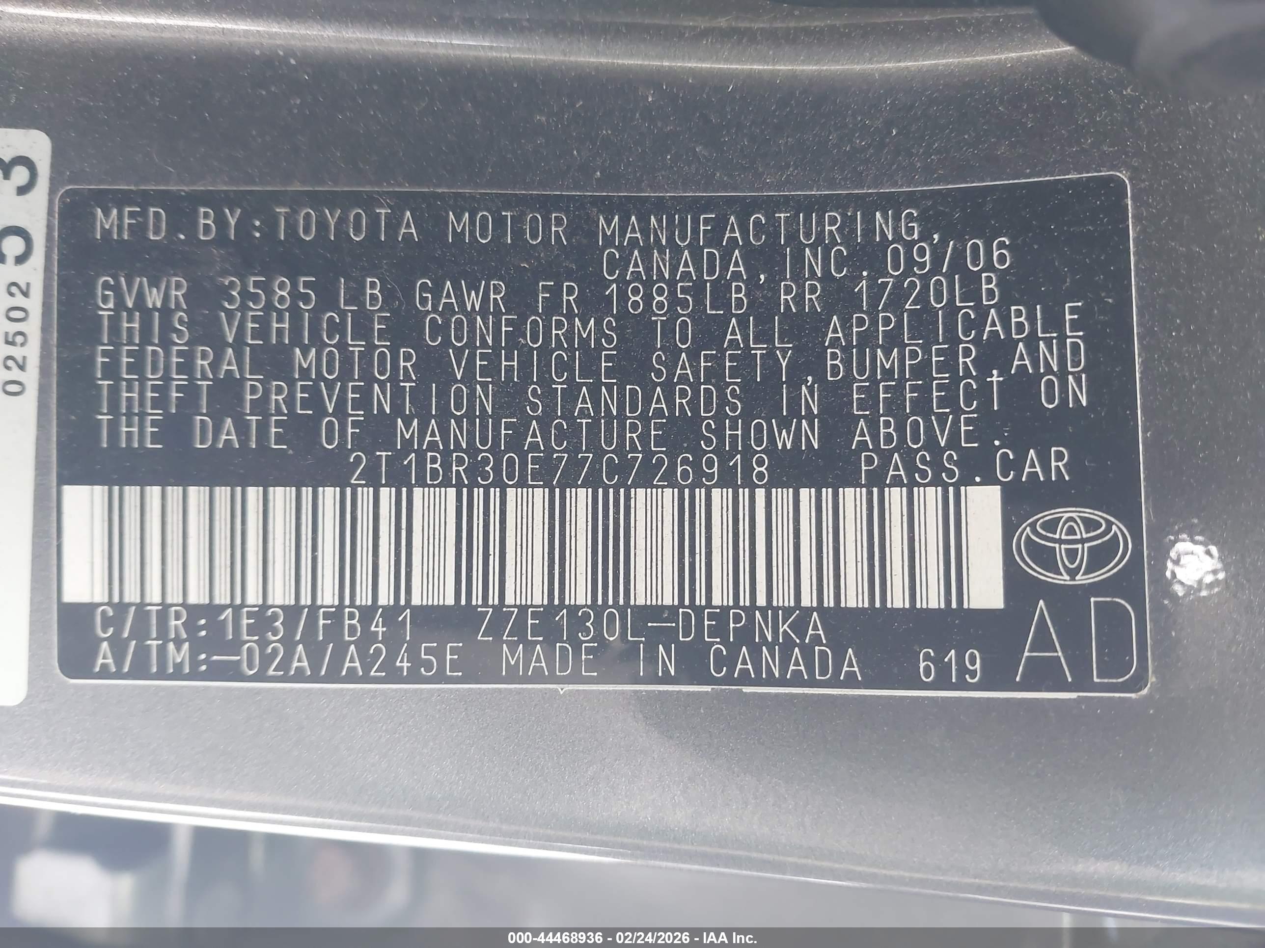 TOYOTA COROLLA image 9