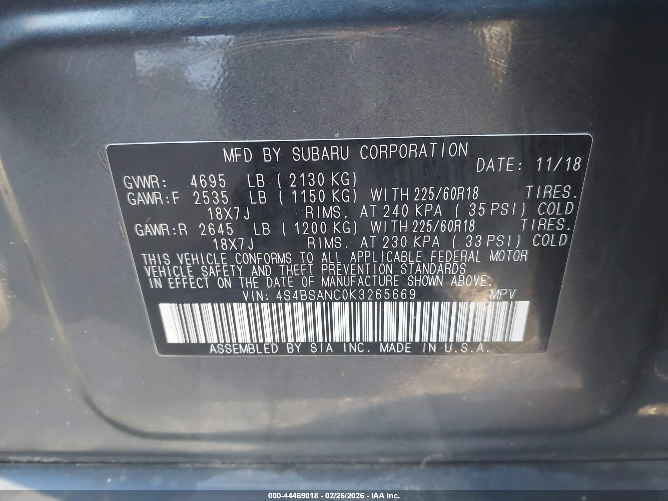 SUBARU OUTBACK image 9
