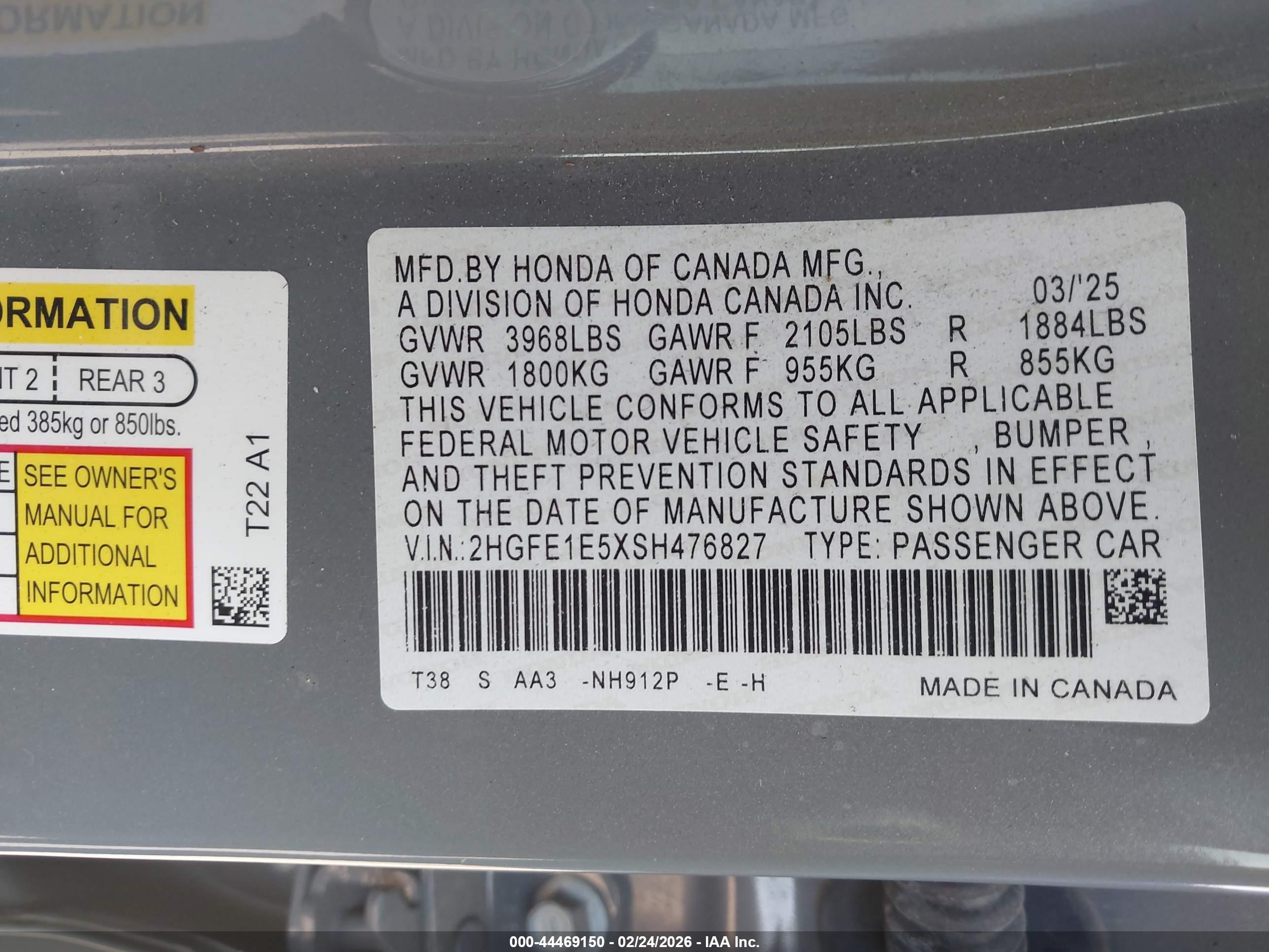 HONDA CIVIC image 9
