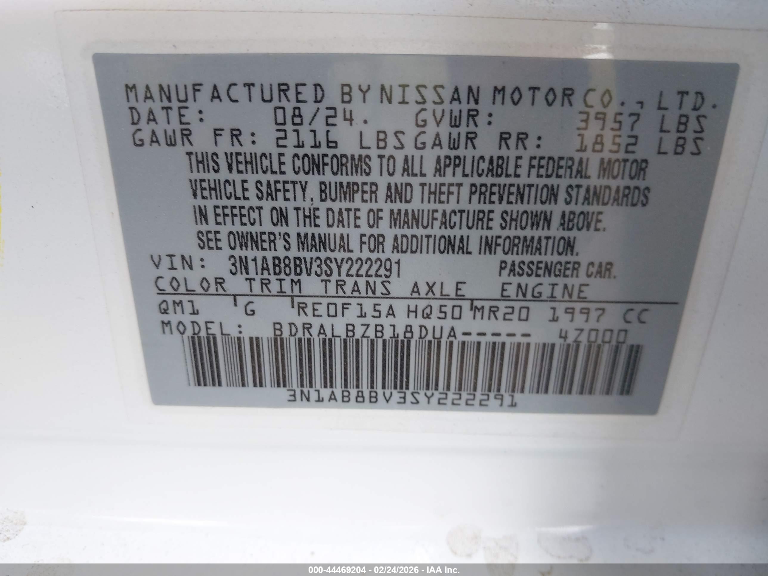NISSAN SENTRA image 9