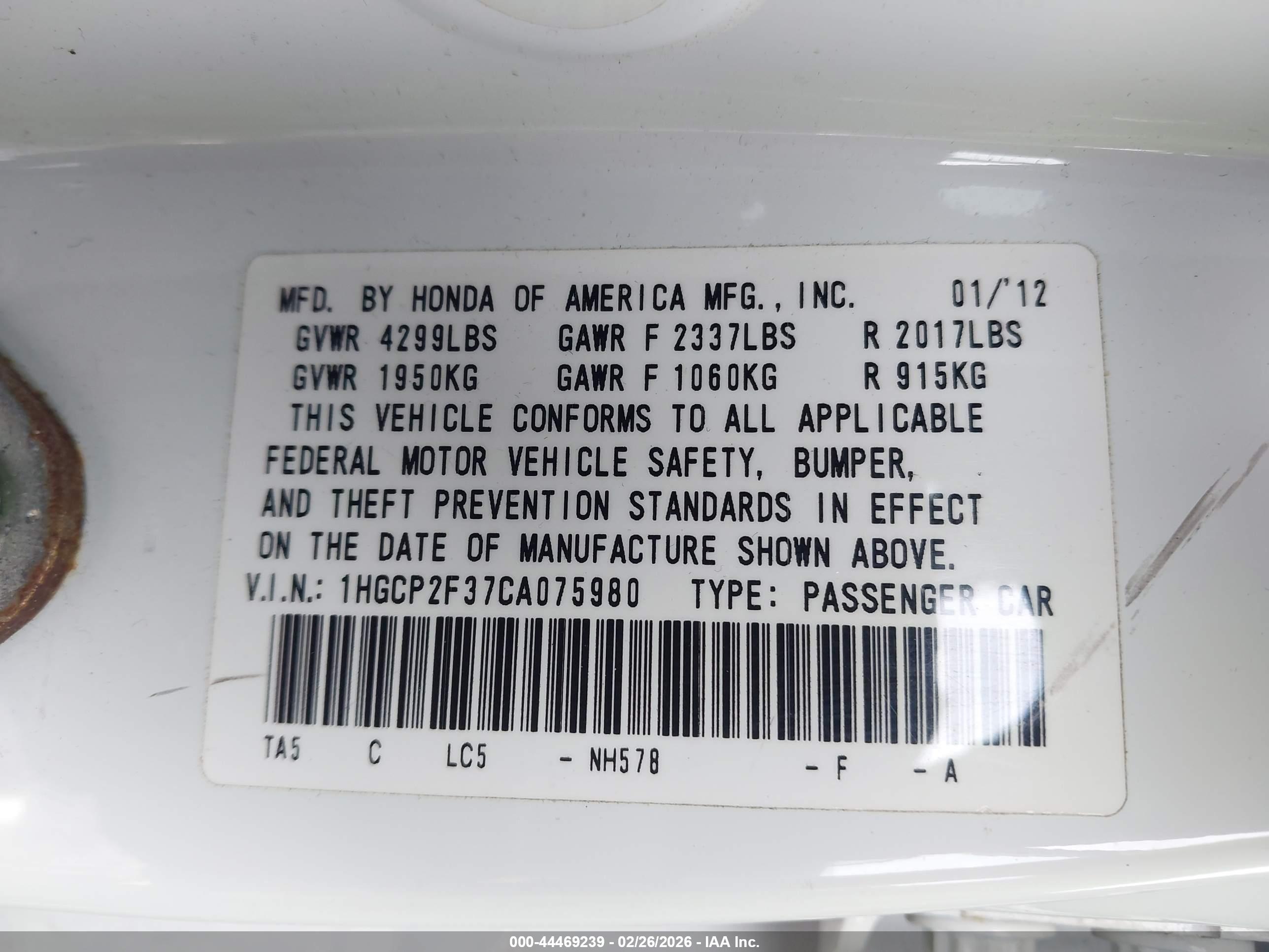 HONDA ACCORD image 9