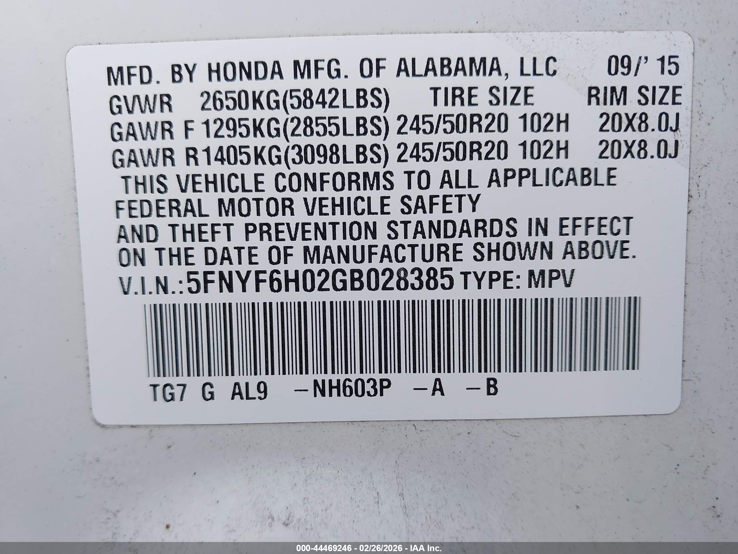 HONDA PILOT image 9