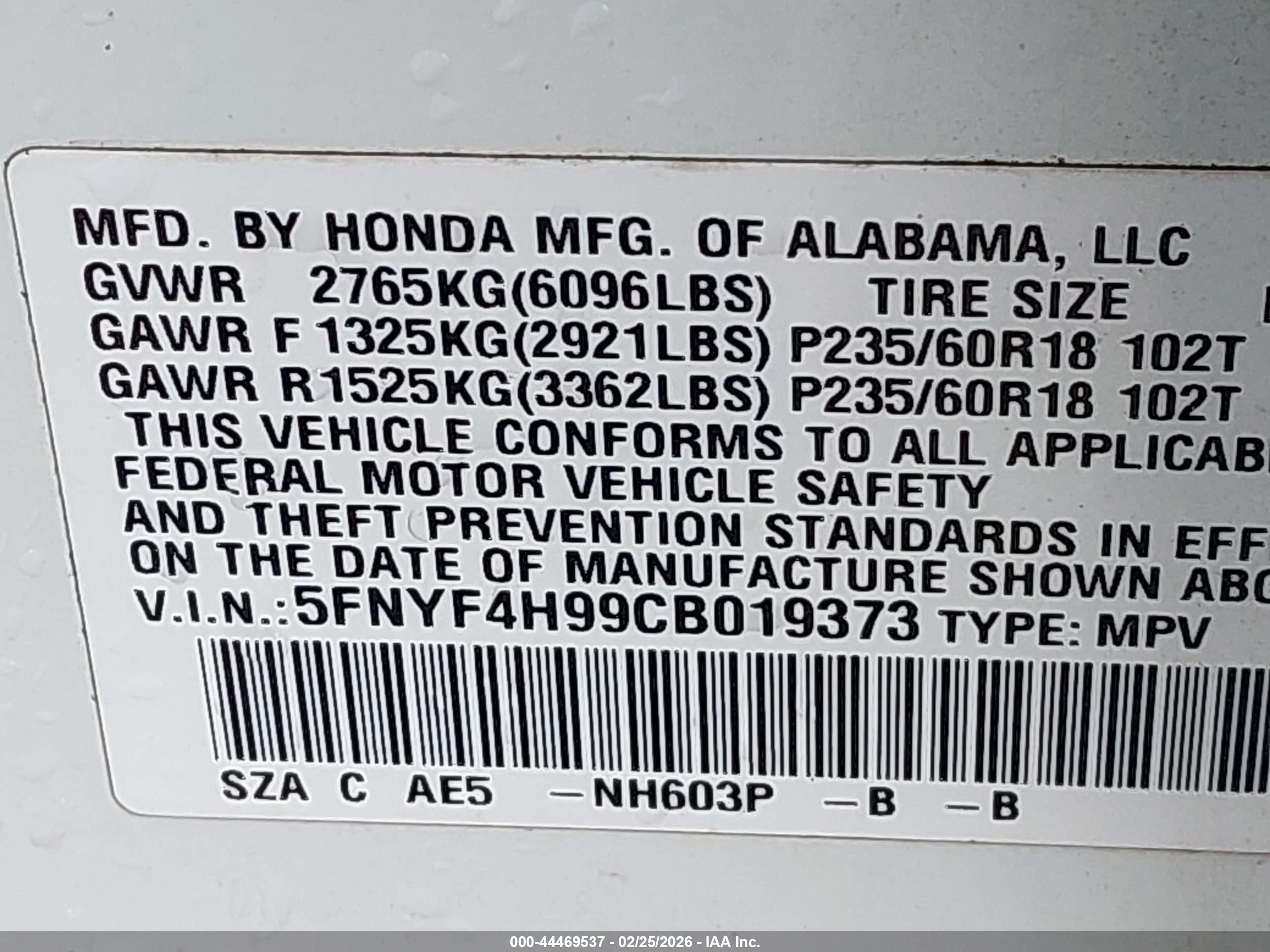 HONDA PILOT image 9