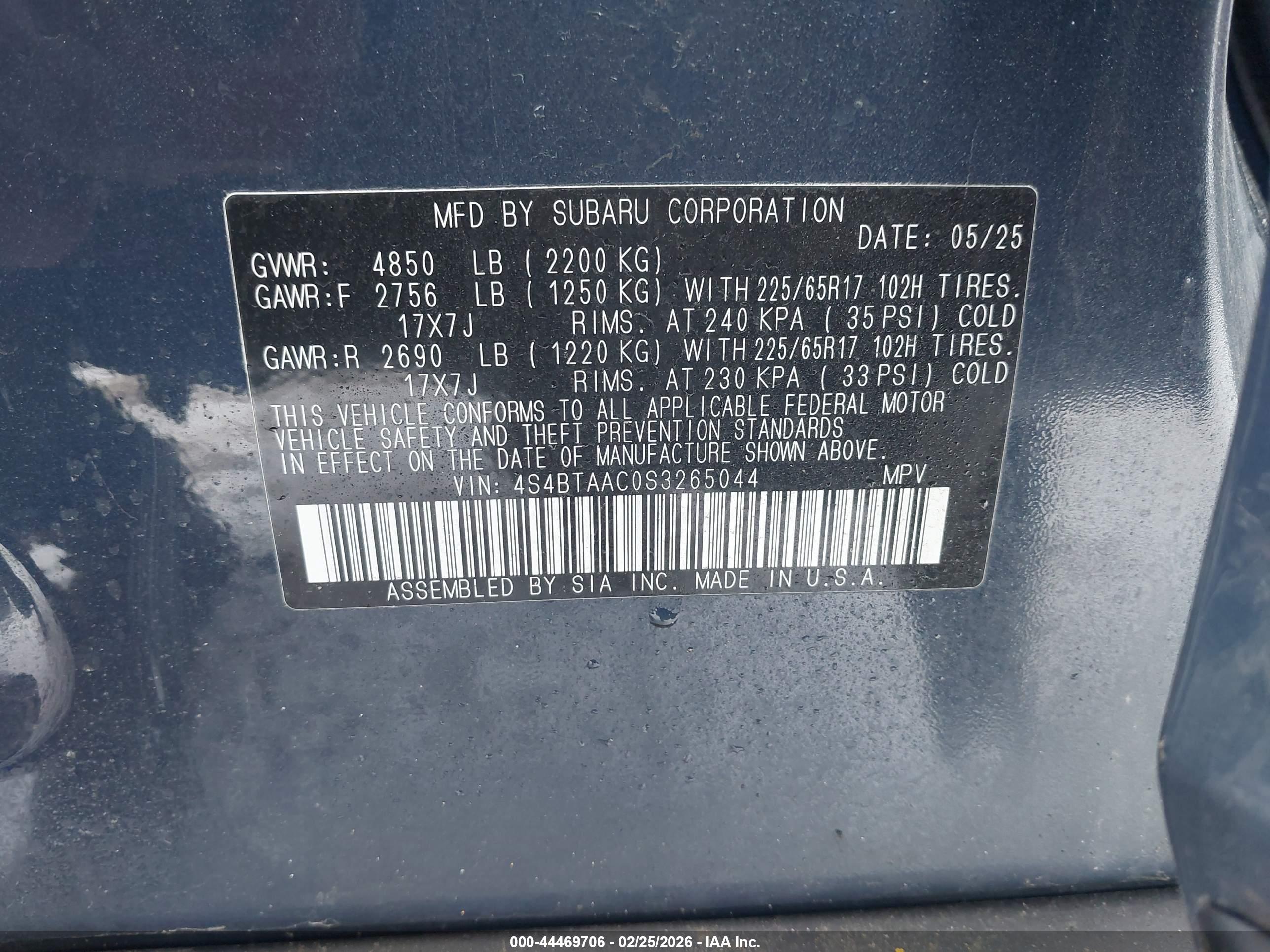 SUBARU OUTBACK image 9