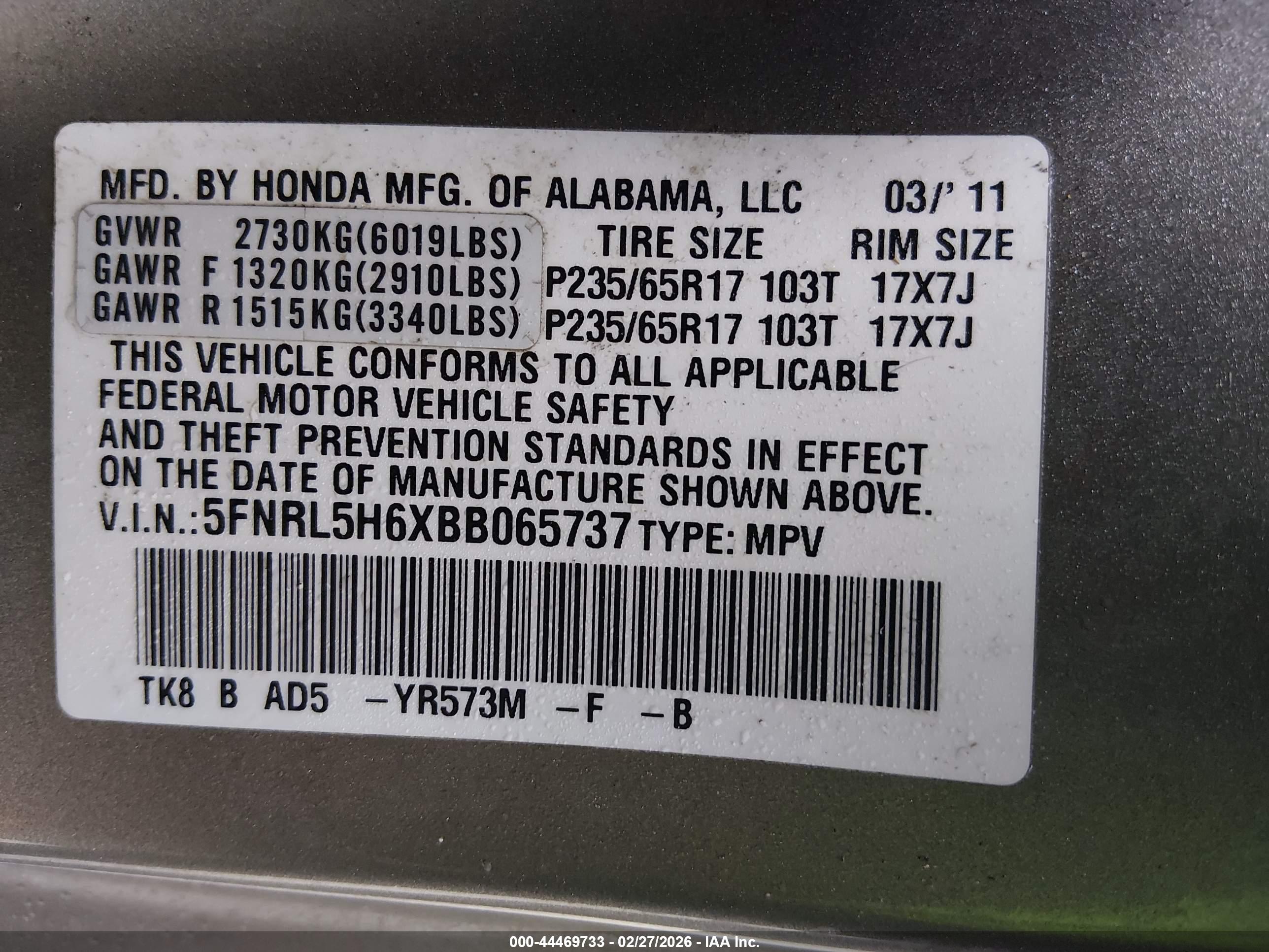 HONDA ODYSSEY image 9