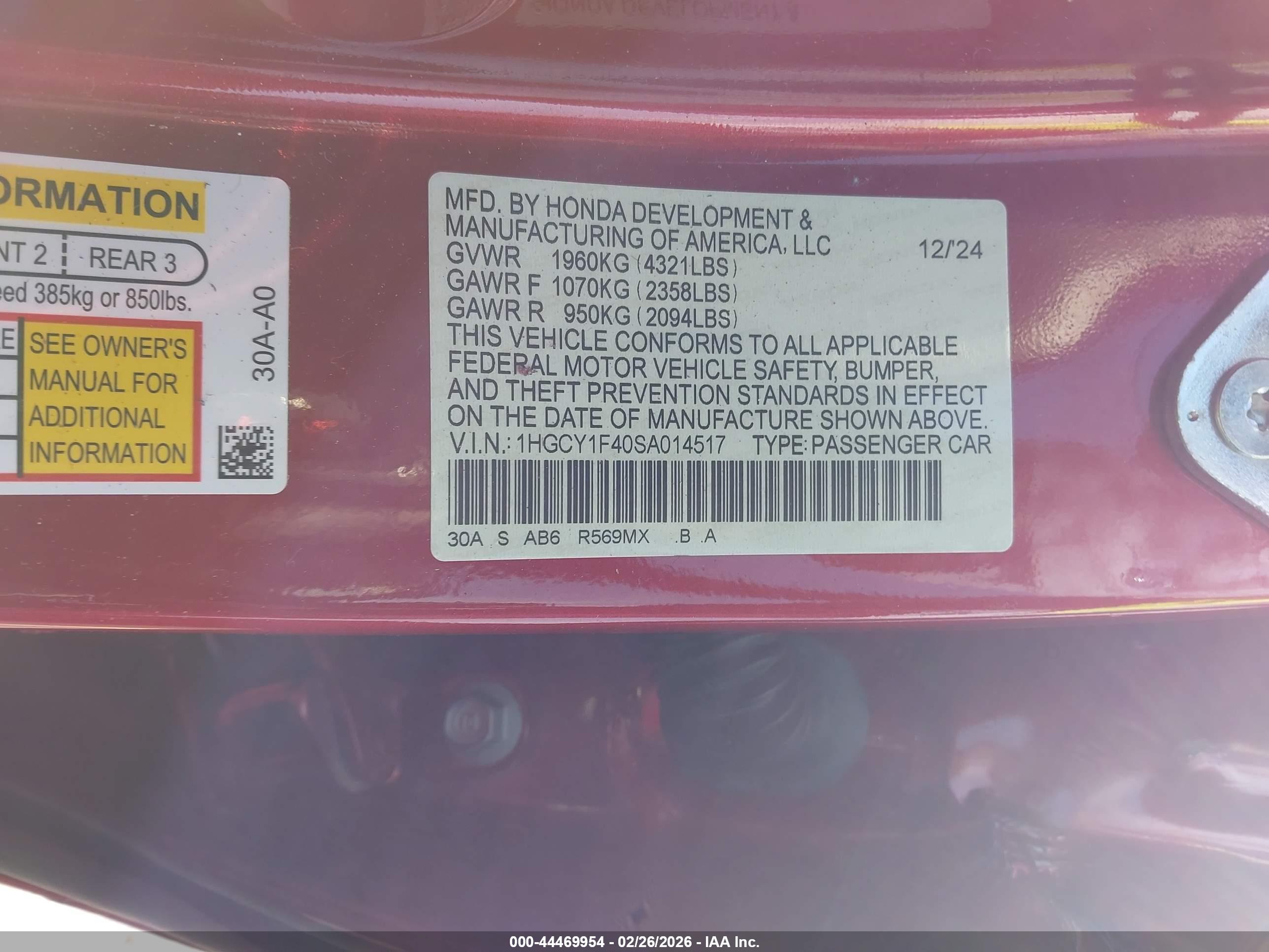 HONDA ACCORD image 9