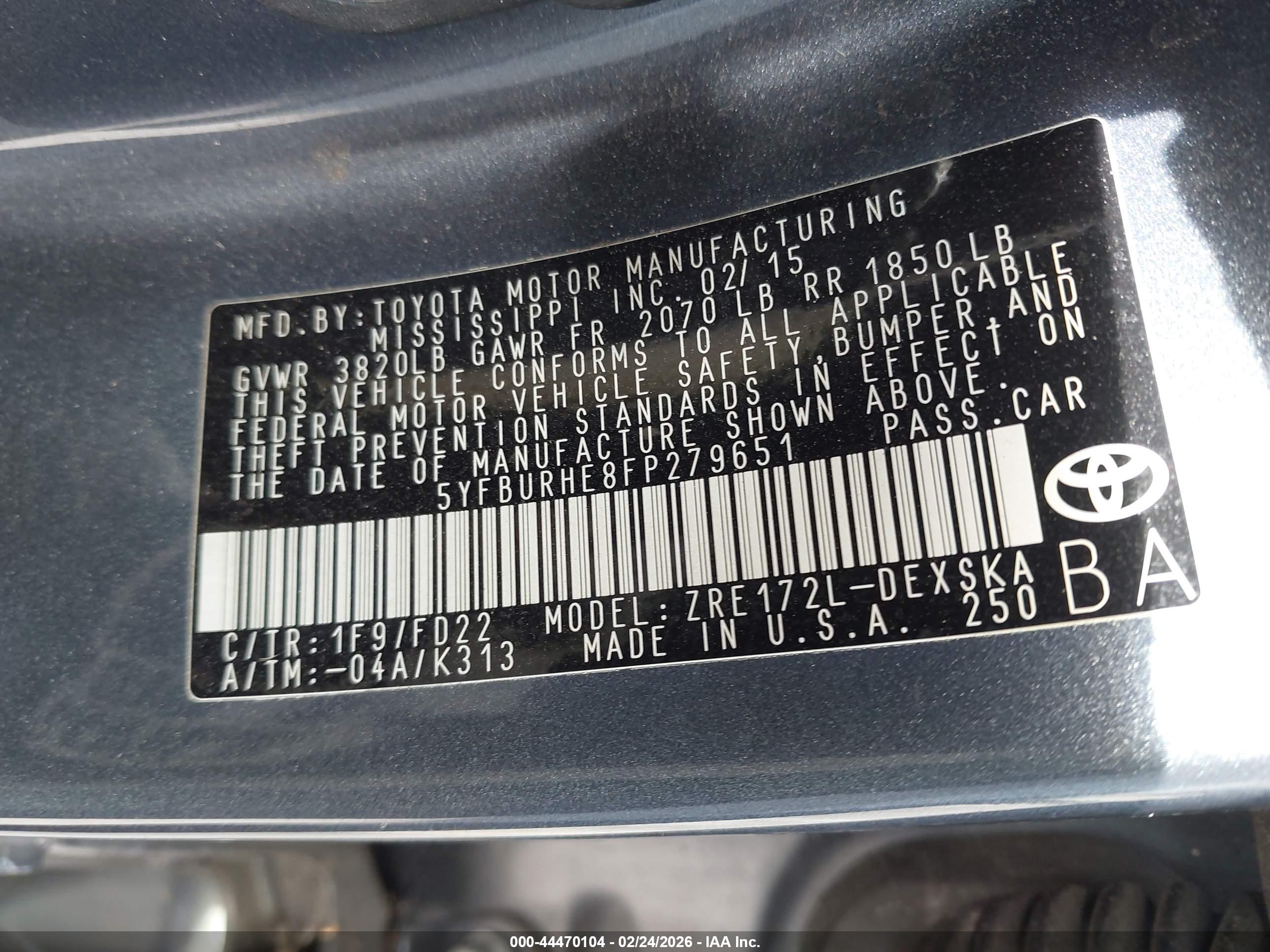 TOYOTA COROLLA image 9