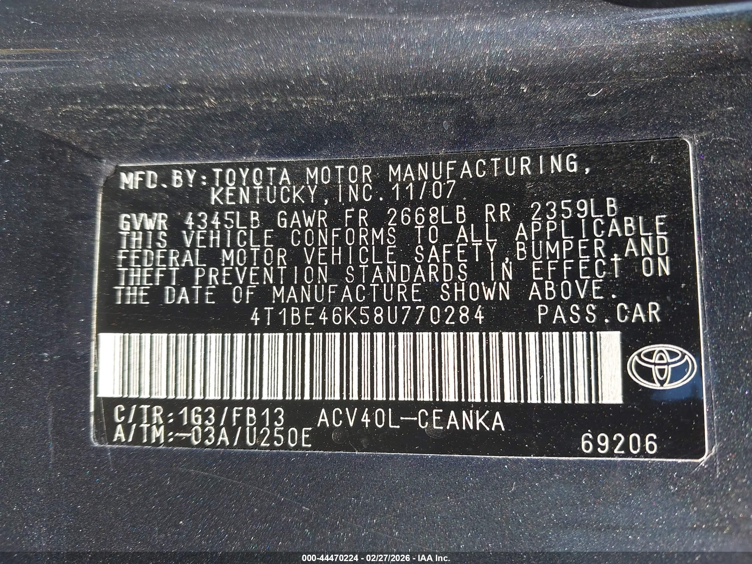 TOYOTA CAMRY image 9