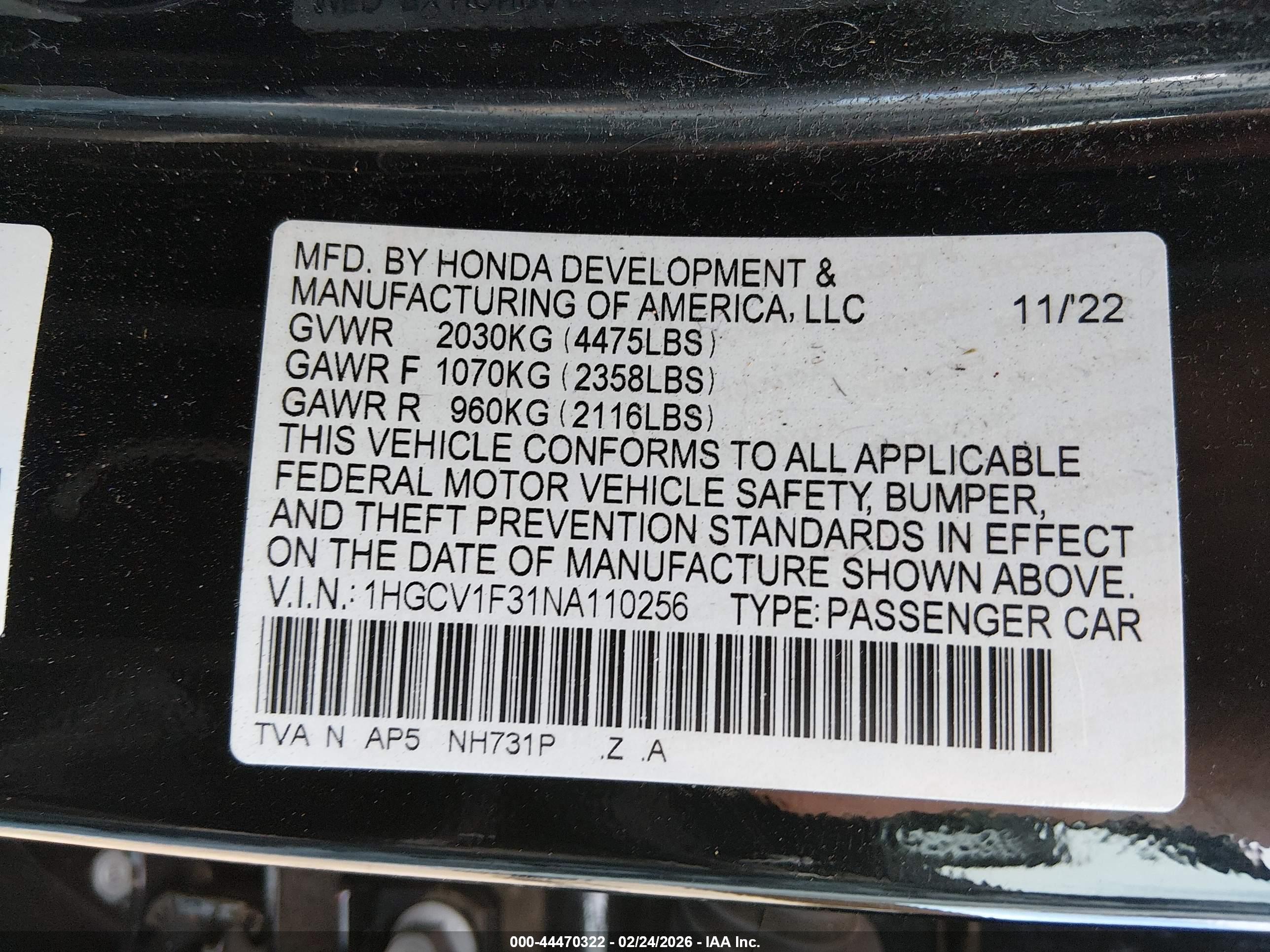 HONDA ACCORD image 9