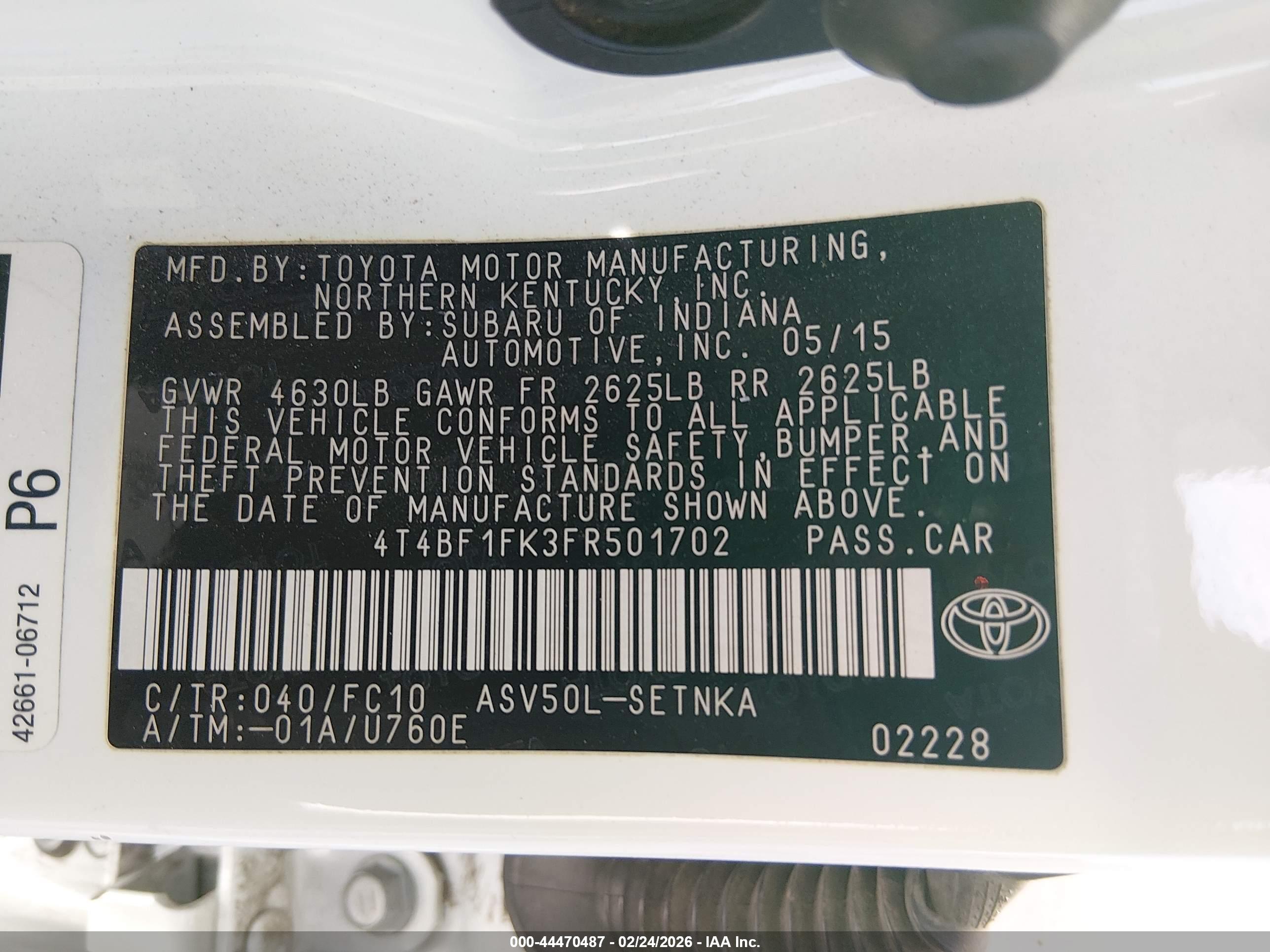 TOYOTA CAMRY image 9
