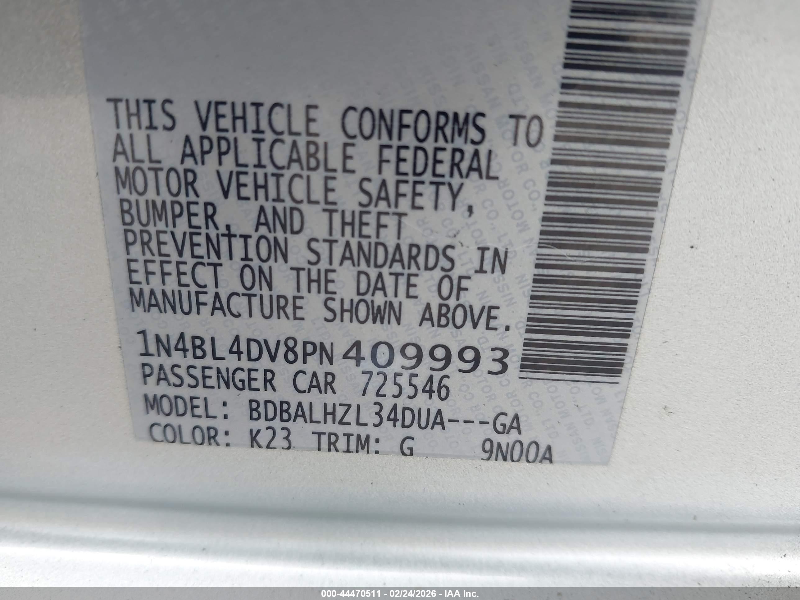 NISSAN ALTIMA image 9