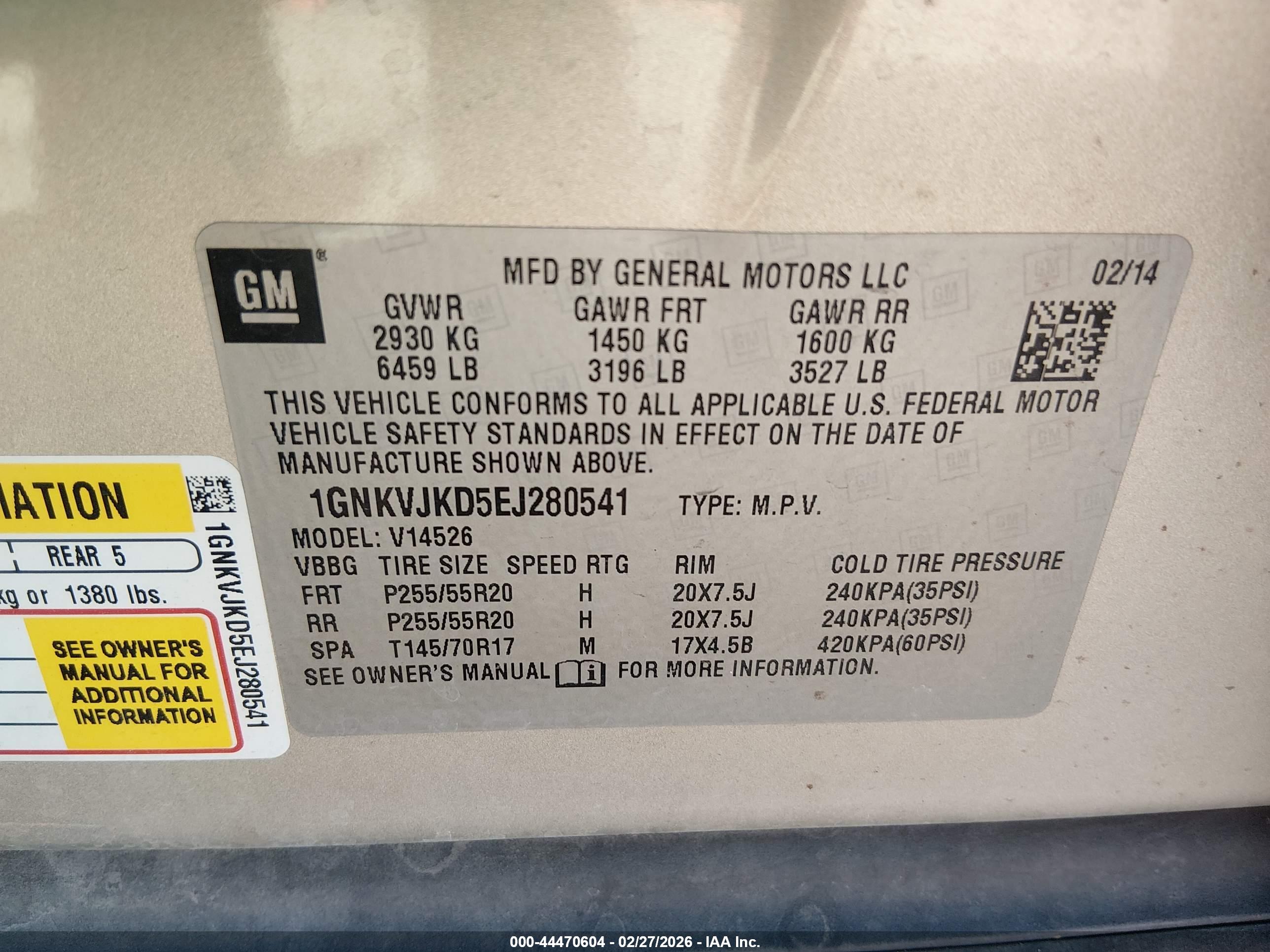 CHEVROLET TRAVERSE image 9