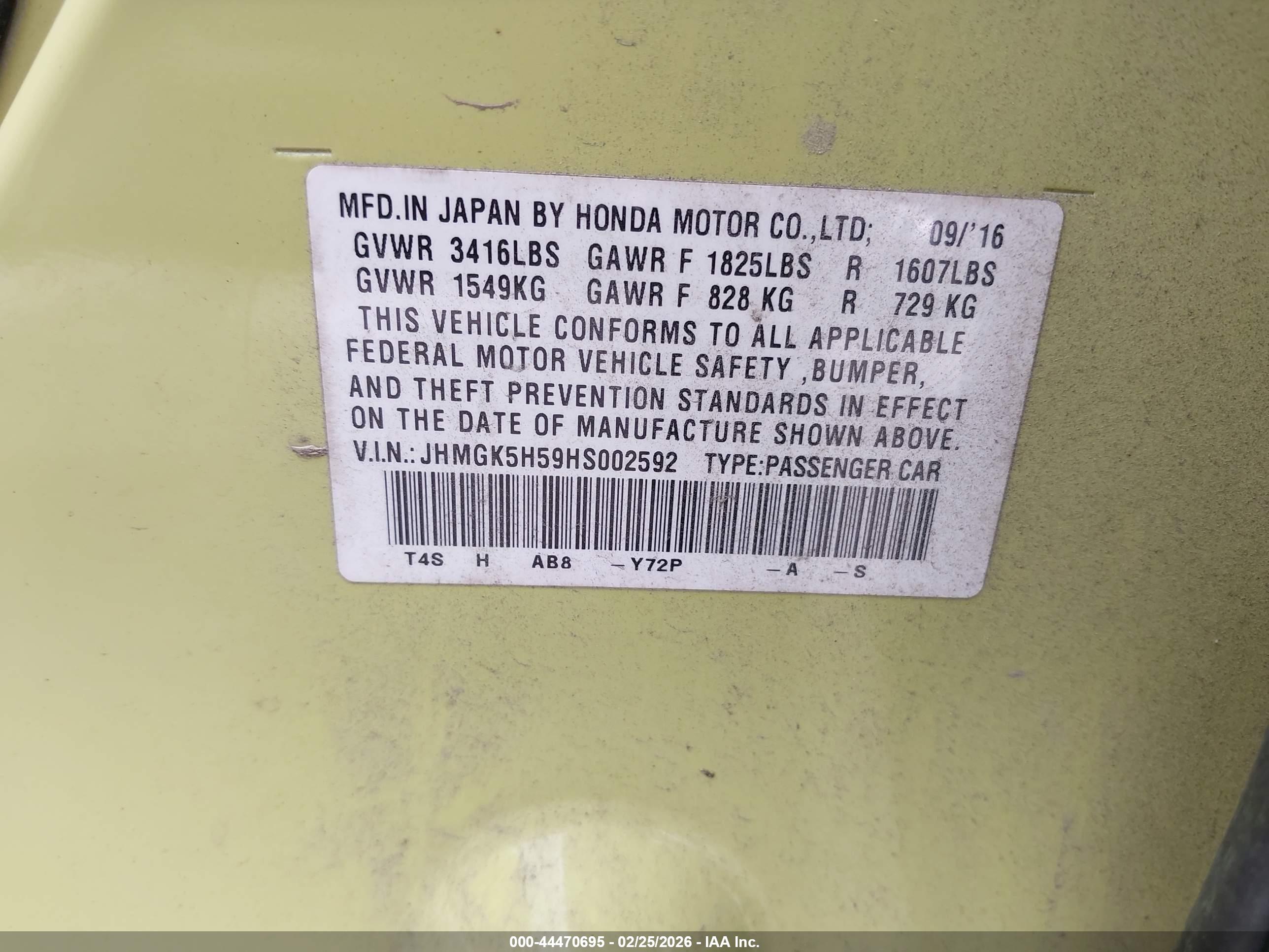 HONDA FIT image 9